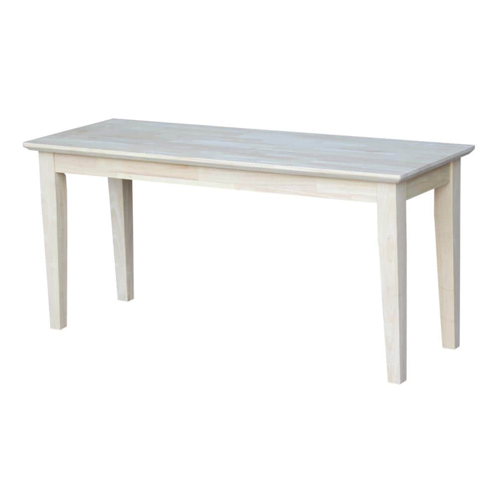 International Concepts BE-39 Craftsman Unfinished Accent Bench 39.0-in x 14.0-in x 18.0-in