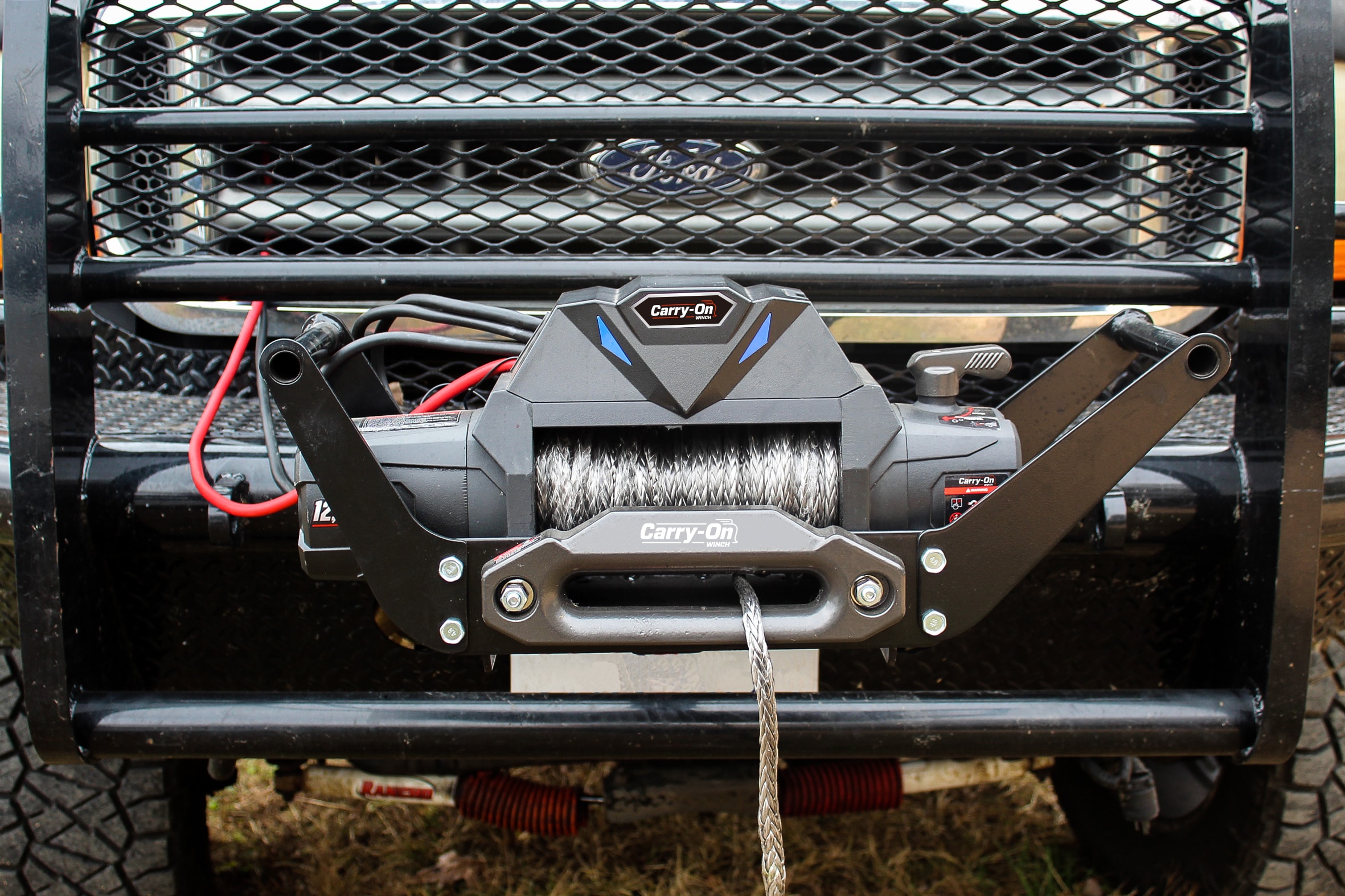 Carry-On Trailer 12,000 lb. Electronic Winch with 82 ft. Wire Rope