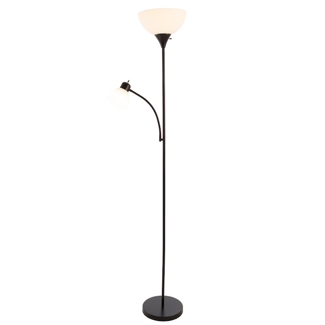 Hastings Home Hastings Home Lamps 77-in Black Torchiere with Side-light Floor  Lamp in the Floor Lamps department at Lowes.com