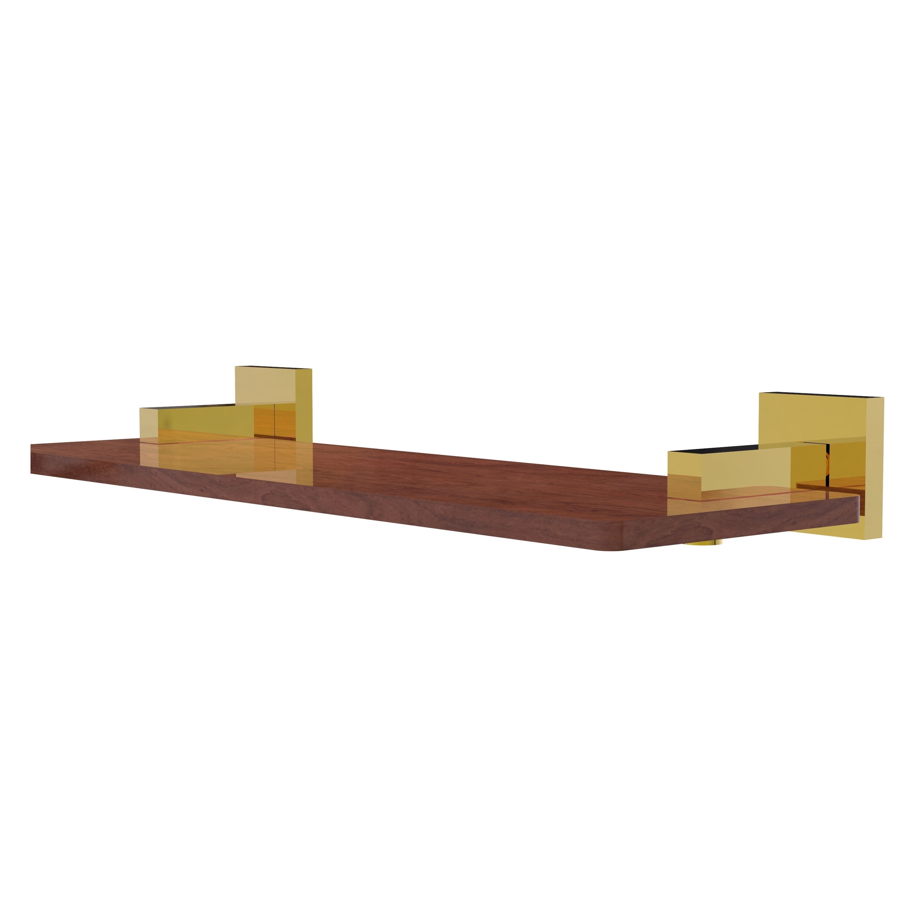 Allied Brass MT-1-16-IRW-PB Montero Polished Brass Wall mount Bathroom Shelf ( 16-in x 2.5-in x 5-in )