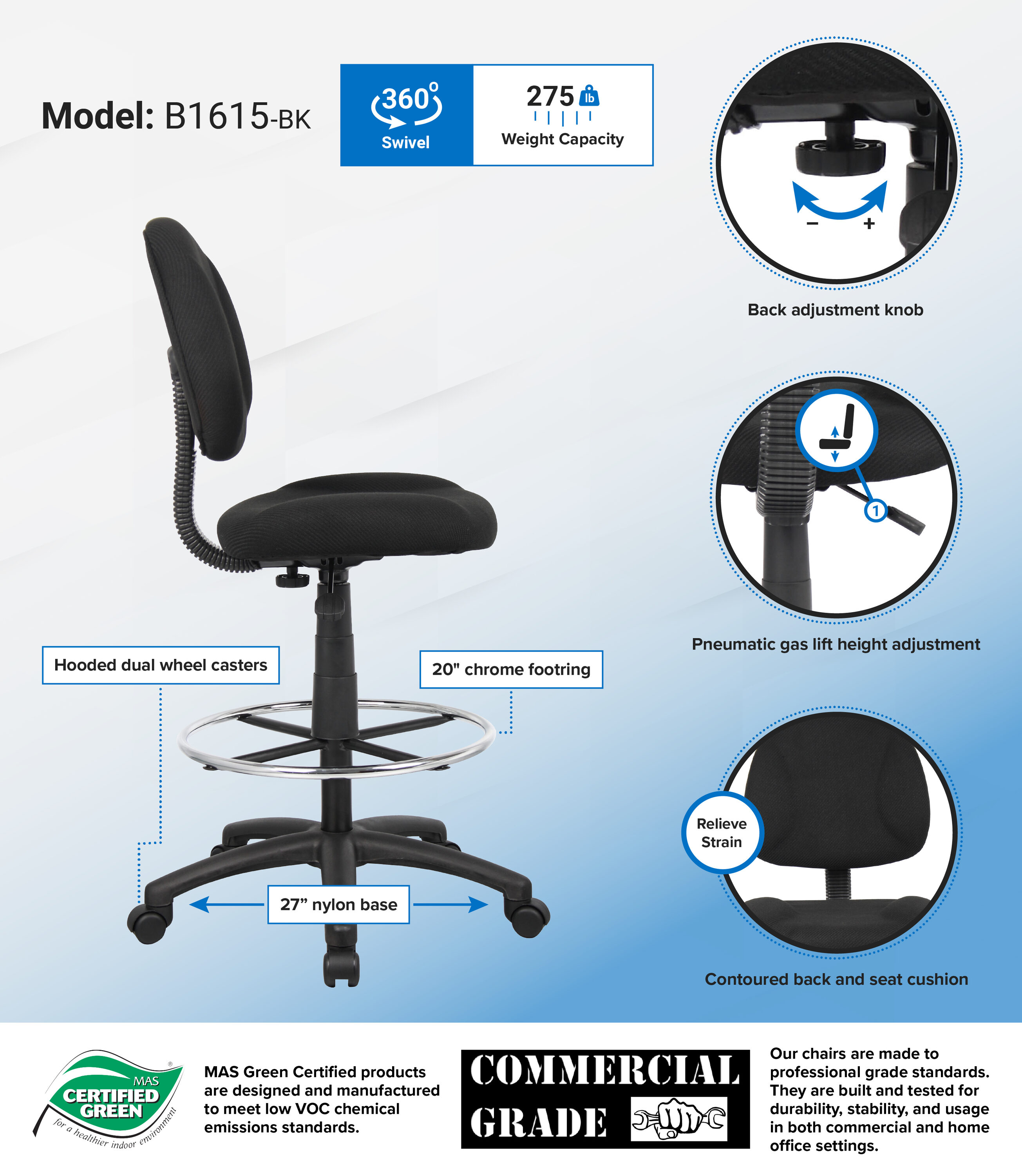 Boss Office Products B1615-BK Office-Chairs - View #7