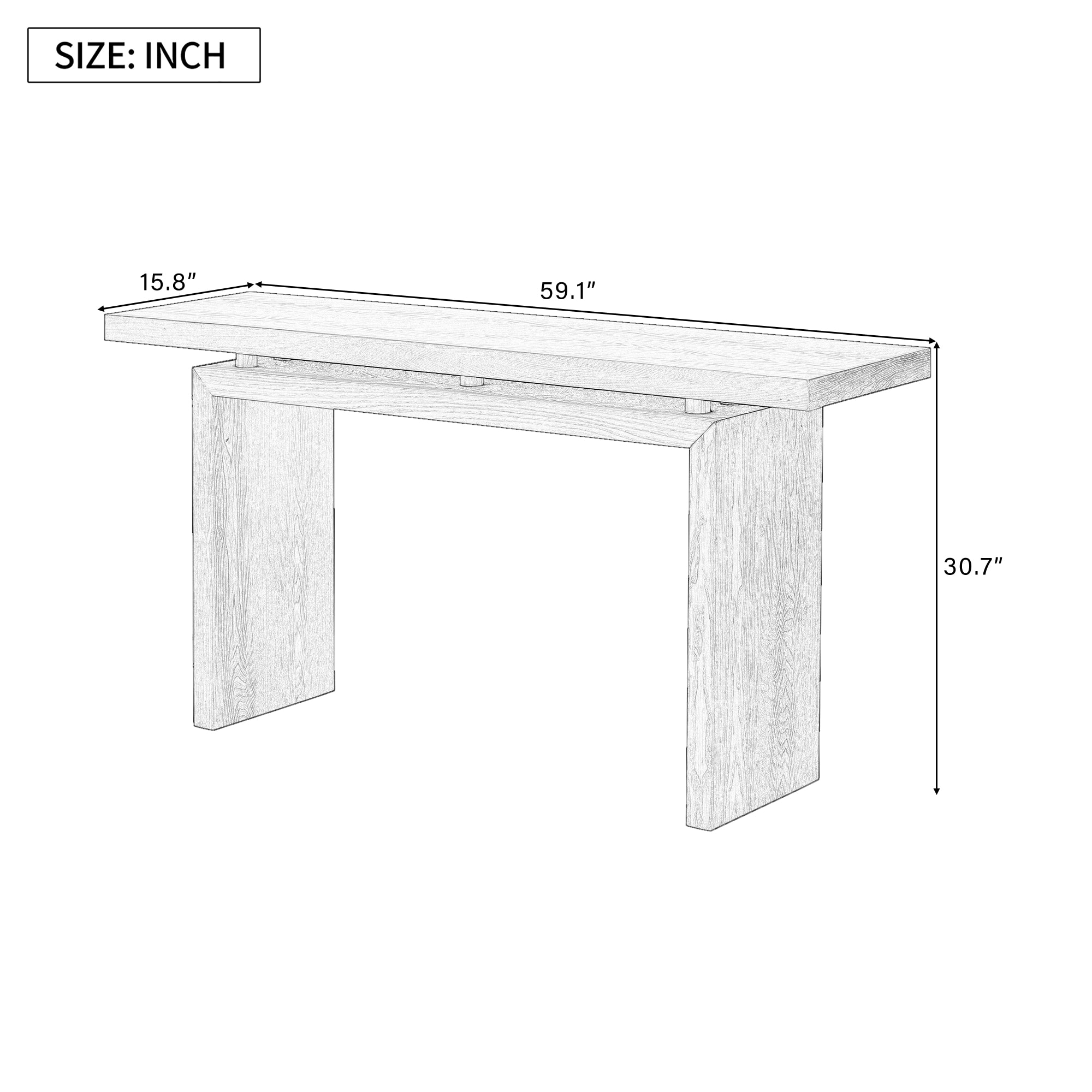 ModernLuxe N711P241324B Console-Sofa-Tables - View #2
