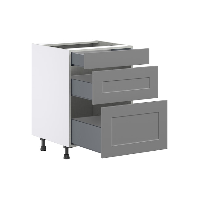Hugo&Borg Beaumont 24-in W x 34.5-in H x 24-in D Slate Gray Drawer Base ...