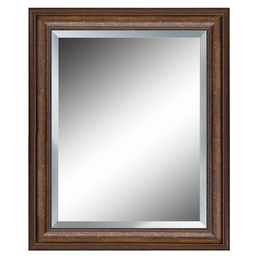 allen + roth 27-in W x 33-in H Bronze Beveled Wall Mirror in the Mirrors  department at