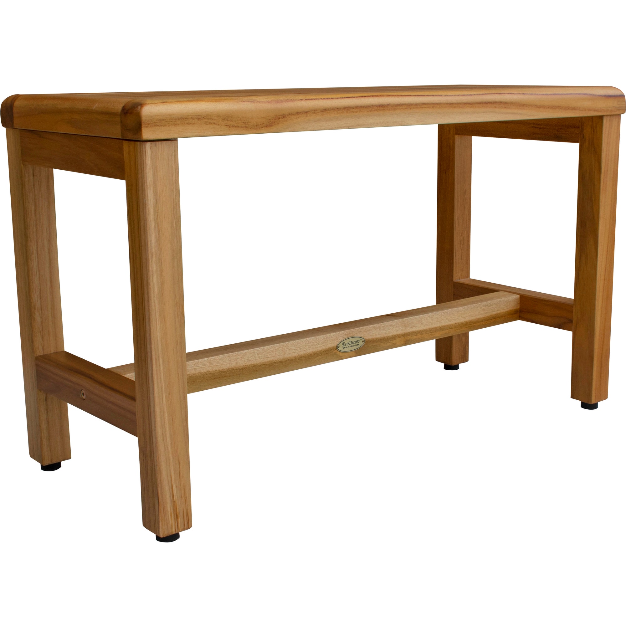 EcoDecors EarthyTeak 30" Solid Teak Wood Shower Bench