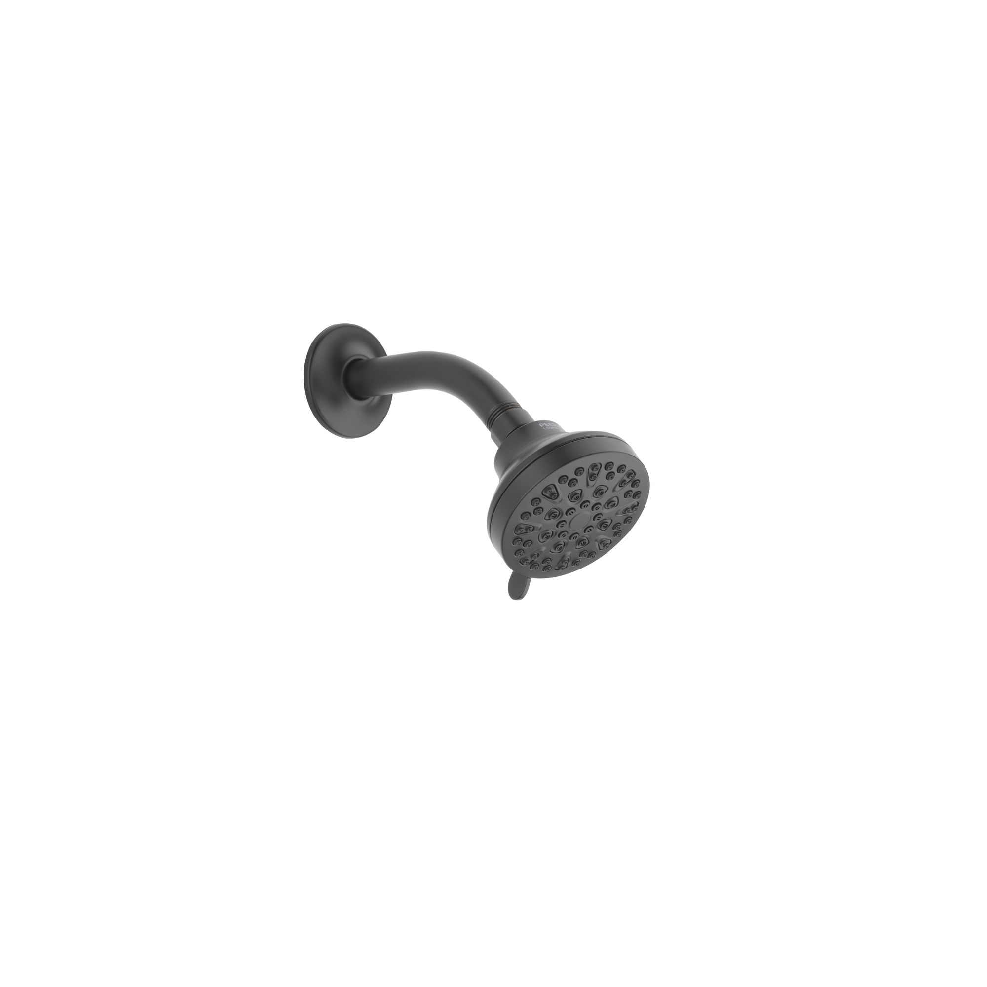 Peerless 76438BL 4.0 -Spray Matte Black 3.94-in Round Fixed High Pressure Shower Head 1.5 GPM