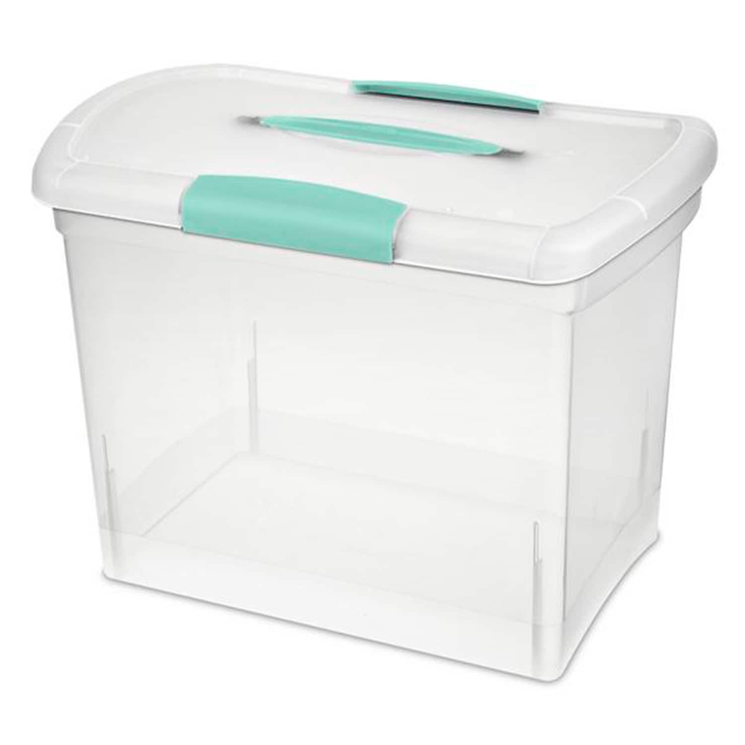 Sterilite 101000 18 -Pack Large 7 -Gallons ( 28 -Quarts ) Clear Weatherproof Tote with Latching Lid