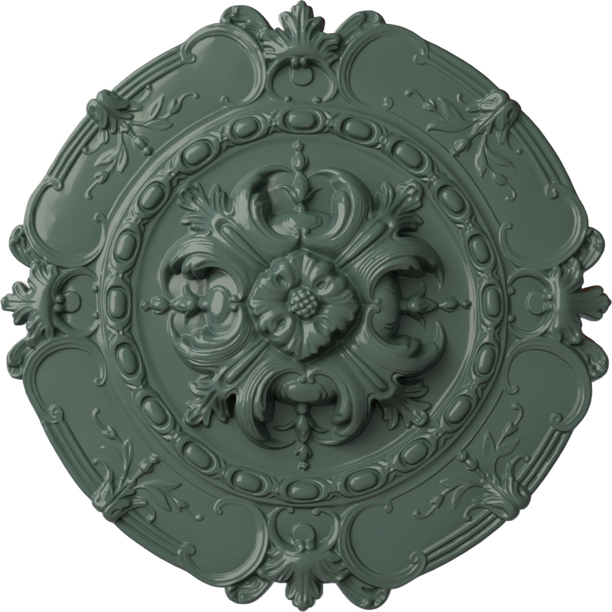 Ekena Millwork CM16SOCBF Southampton 16.5-in W x 16.5-in L Painted Cloud Burst Polyurethane Whole Ceiling Medallion