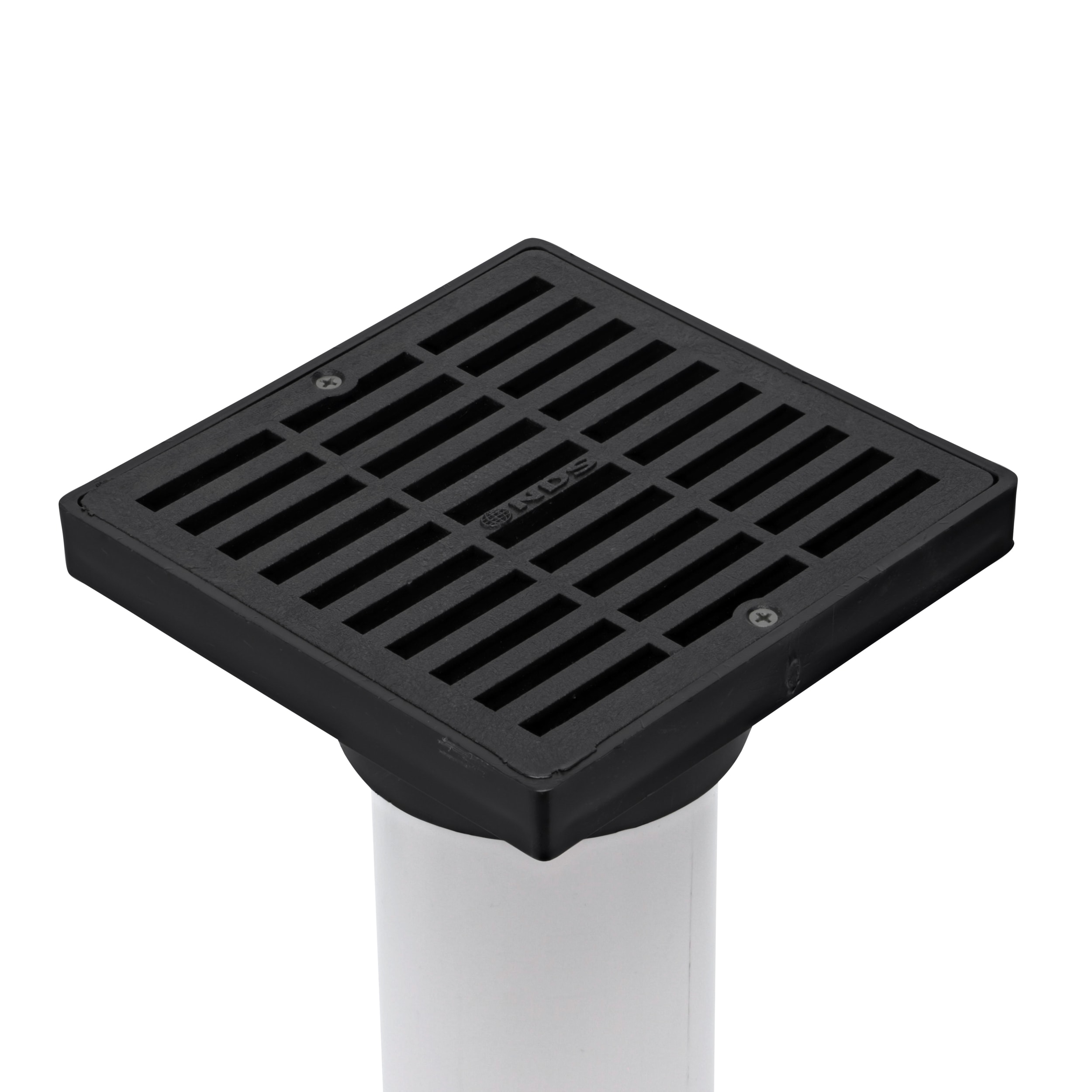 NDS 8 Black Round Drainage Grate for Pipes, Garden, Yard, Drain