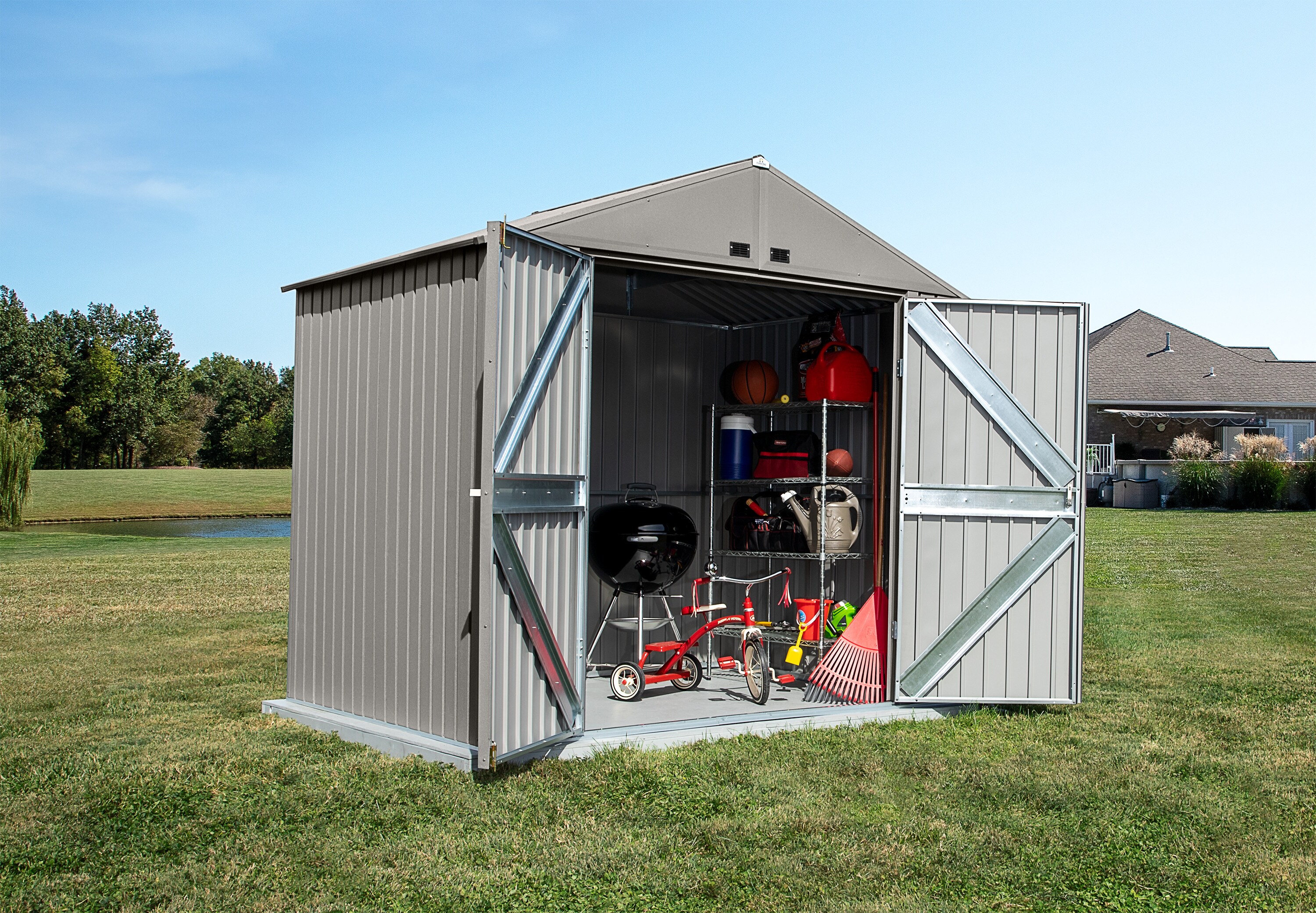 Arrow EG86CG Metal-Storage-Buildings-Sheds - View #10