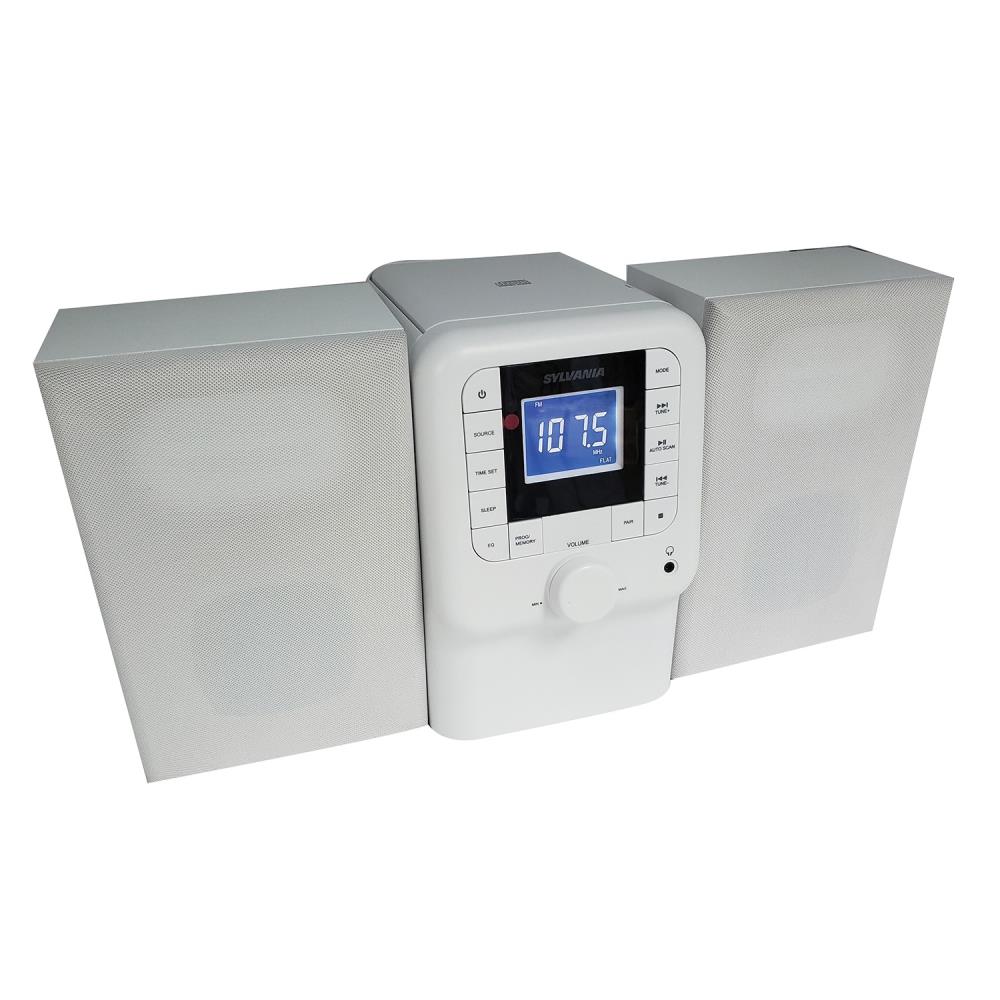 SYLVANIA SRCD2732BT-WHITE Boomboxes-Radios - View #4