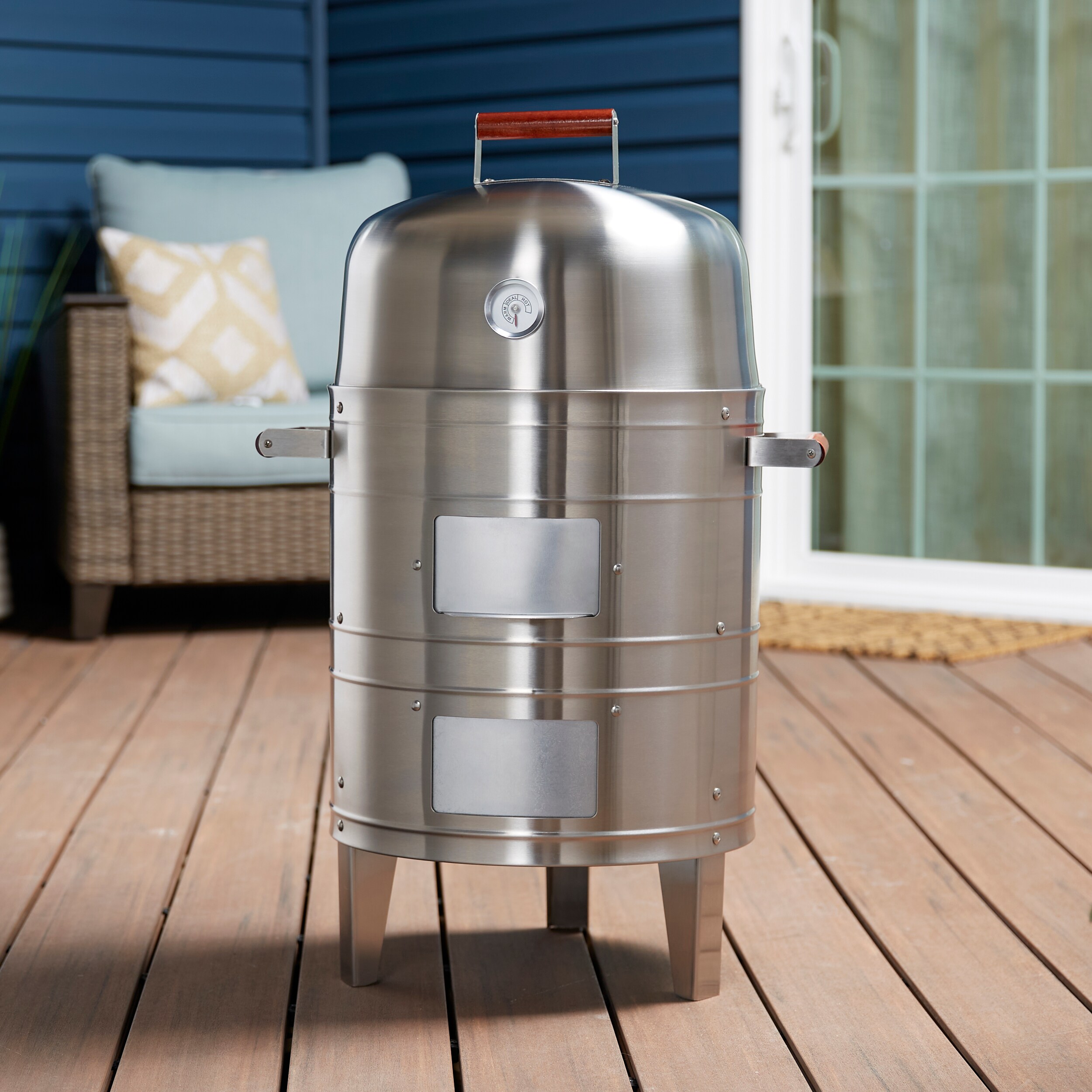 Americana 351-Sq in Silver Electric Smoker in the Electric Smokers