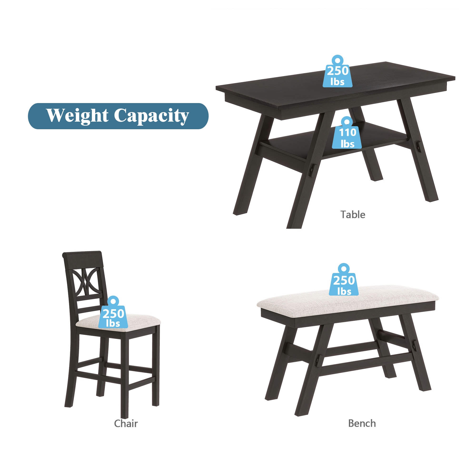 ModernLuxe SH000257AAP Dining-Sets - View #3
