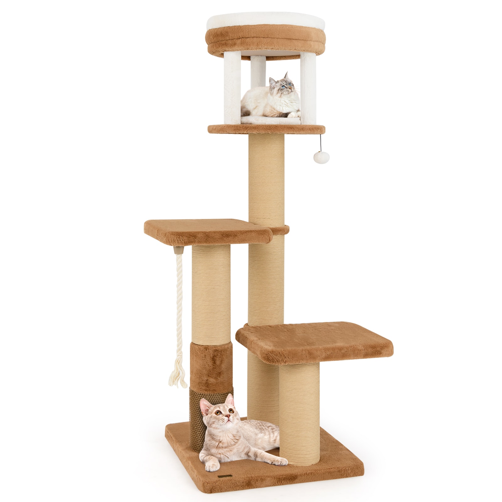 Ayelon 65-in x 23-in Off-white Cat Tree