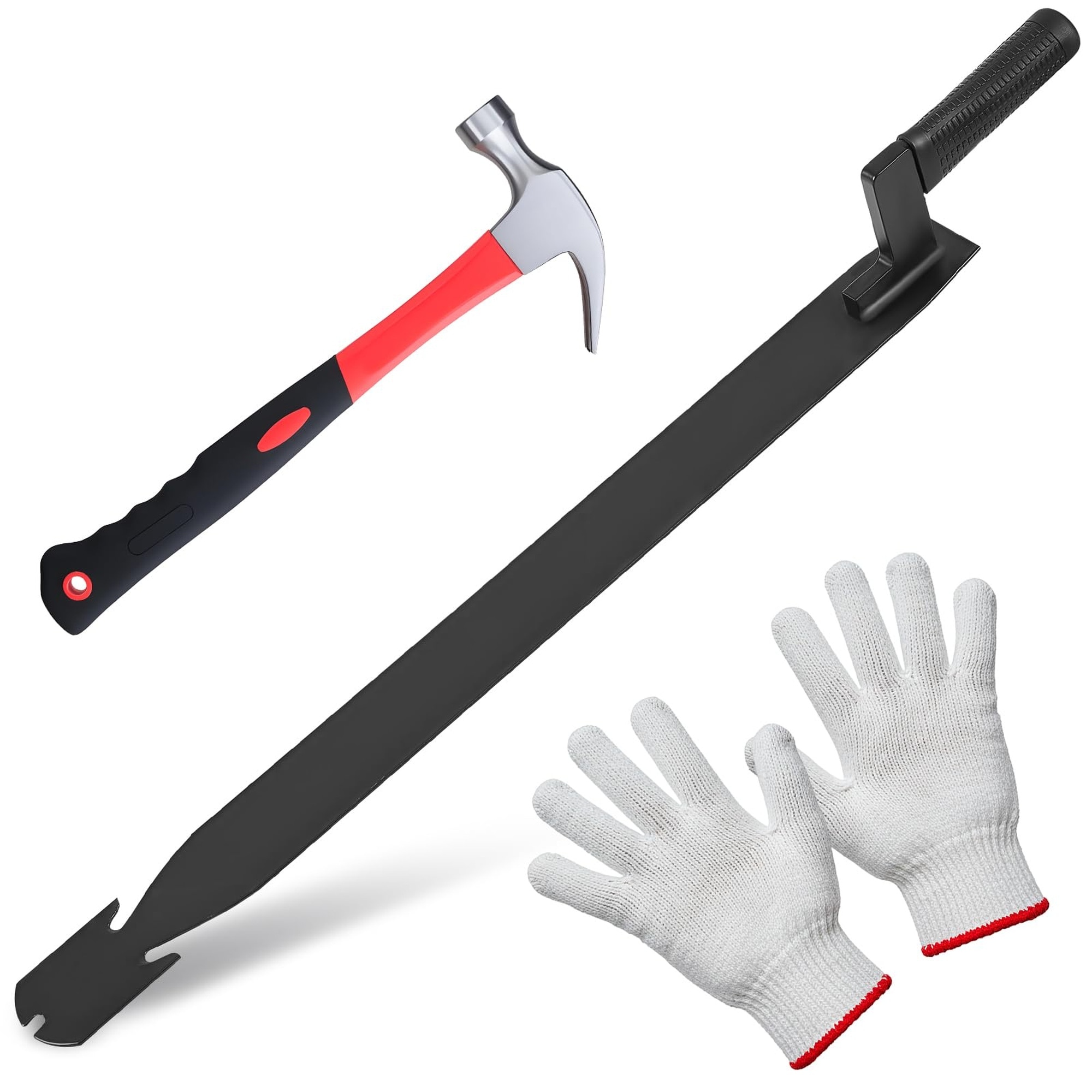 Numhew 3-Piece Slate Replacement Tool Set with Hammer and Cotton Work Gloves