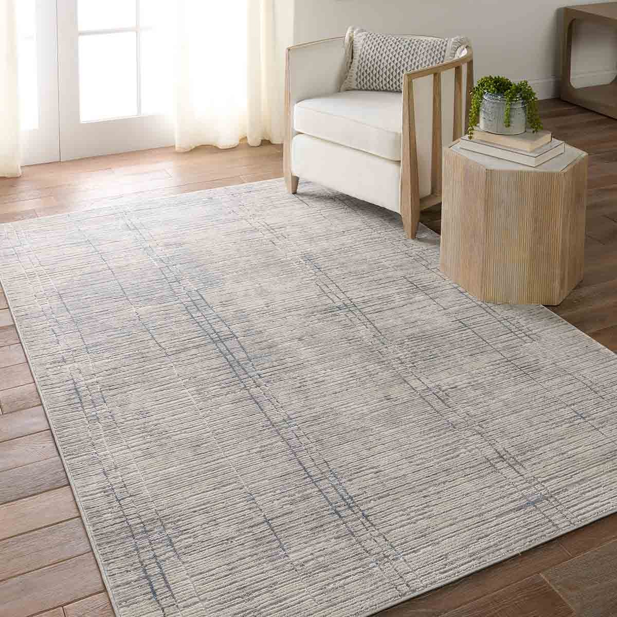 Jaipur Living BRG155965 10 x 14 (ft) Loomed Polypropylene Cream Rectangular Indoor Stripe Area rug