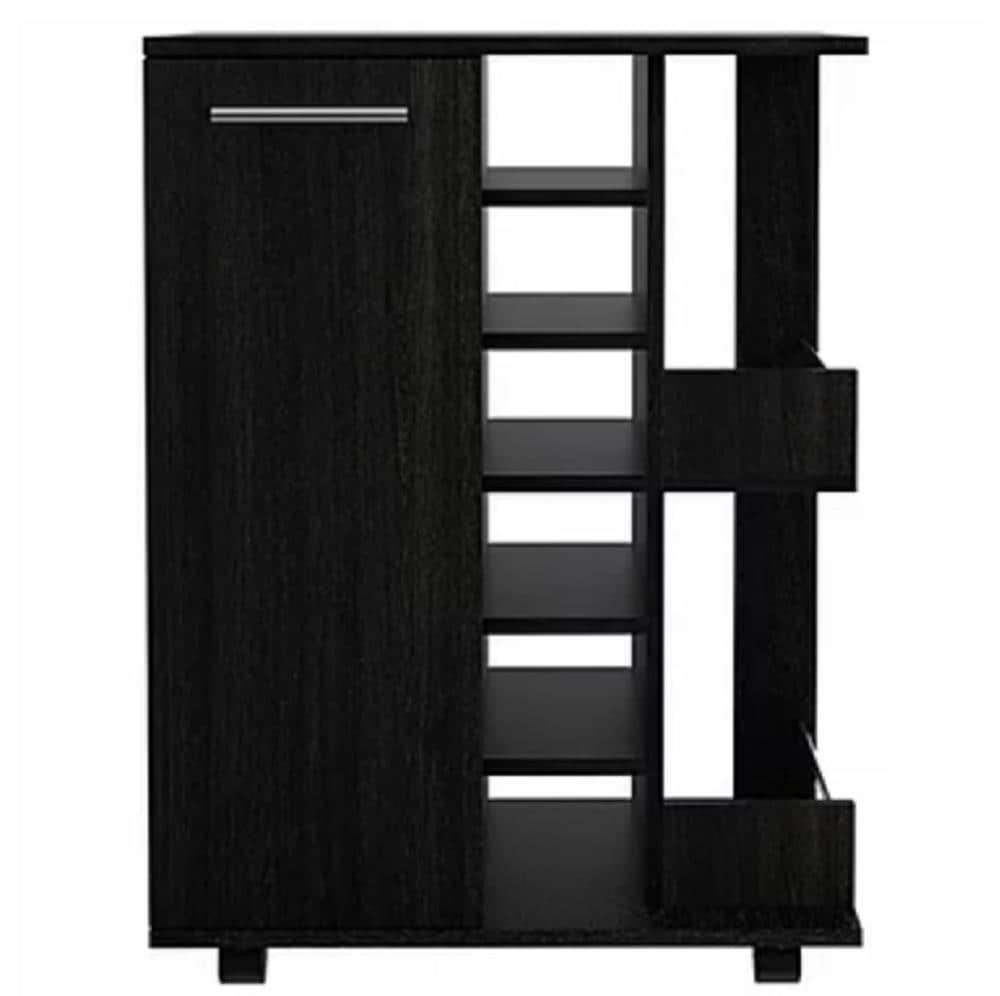  MLV 3988 Volcano 14.76-in x 32.32-in Gray Rectangle Bar Cart