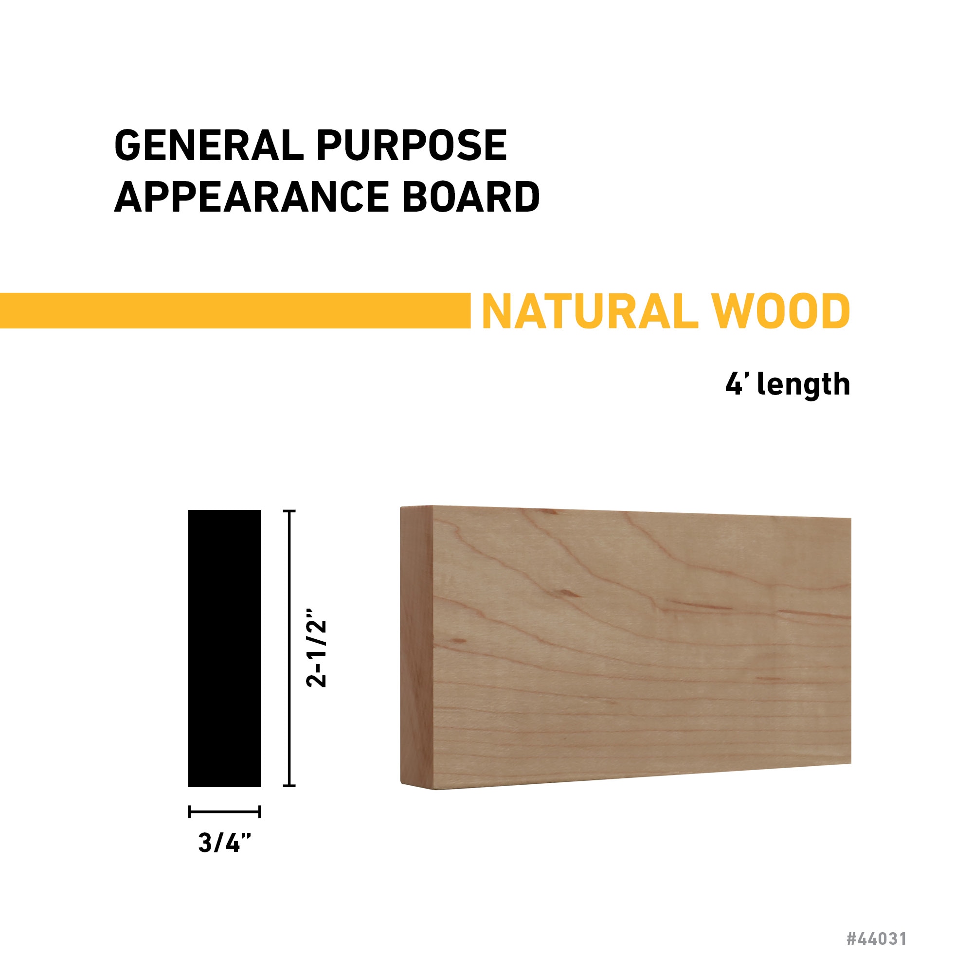 RELIABILT H 1X3 4 MAPLE Appearance-Boards - View #3