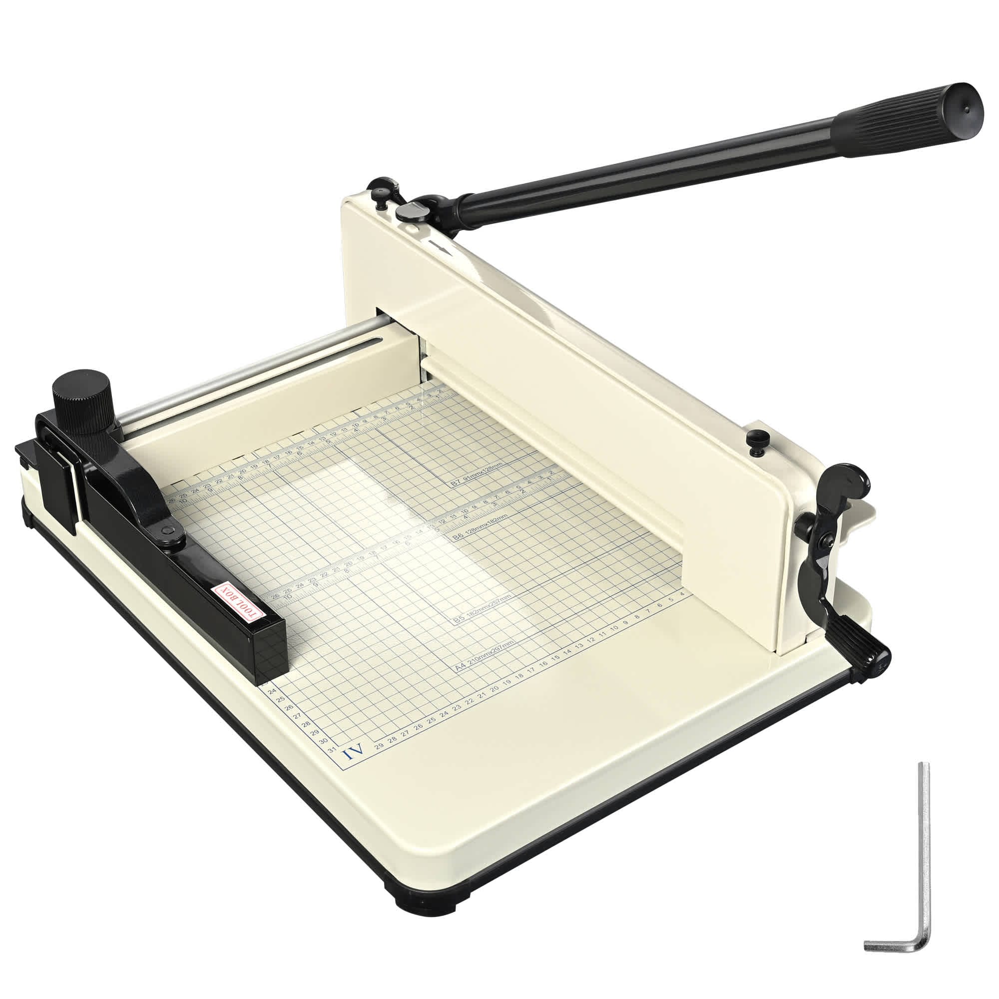 Yescom A4 400 Sheet Paper Cutter Heavy Duty Trimmer Industrial Guillotine Stack Slicer 12inch Cut Length #16PCT004-400A4-07-LO