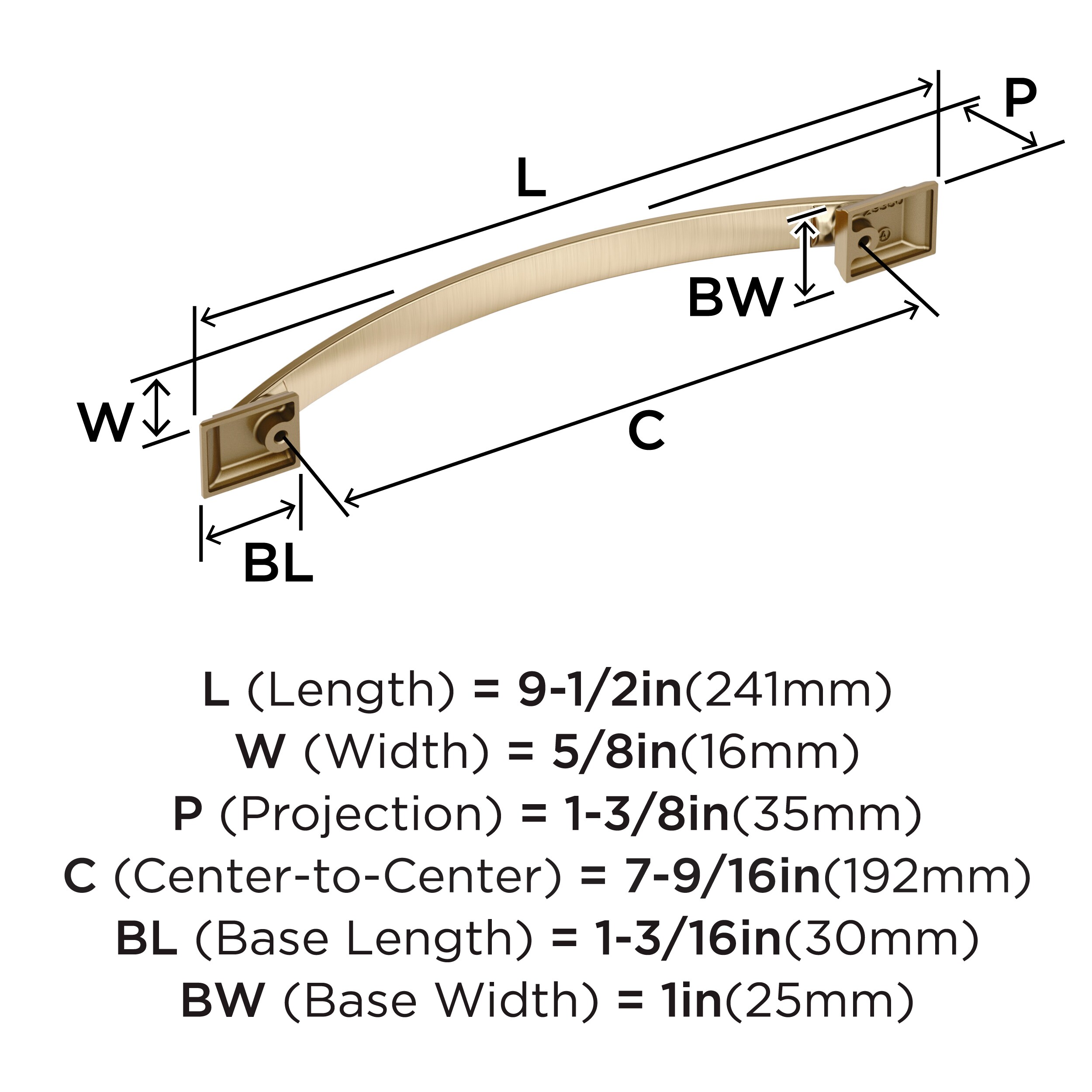 Amerock BP29350BBZ Cabinet-Pulls - View #3
