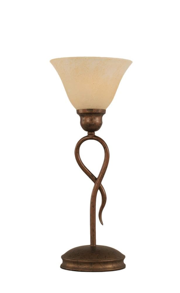  LWTK006660 13.25-in Bronze Table Lamp with Glass Shade