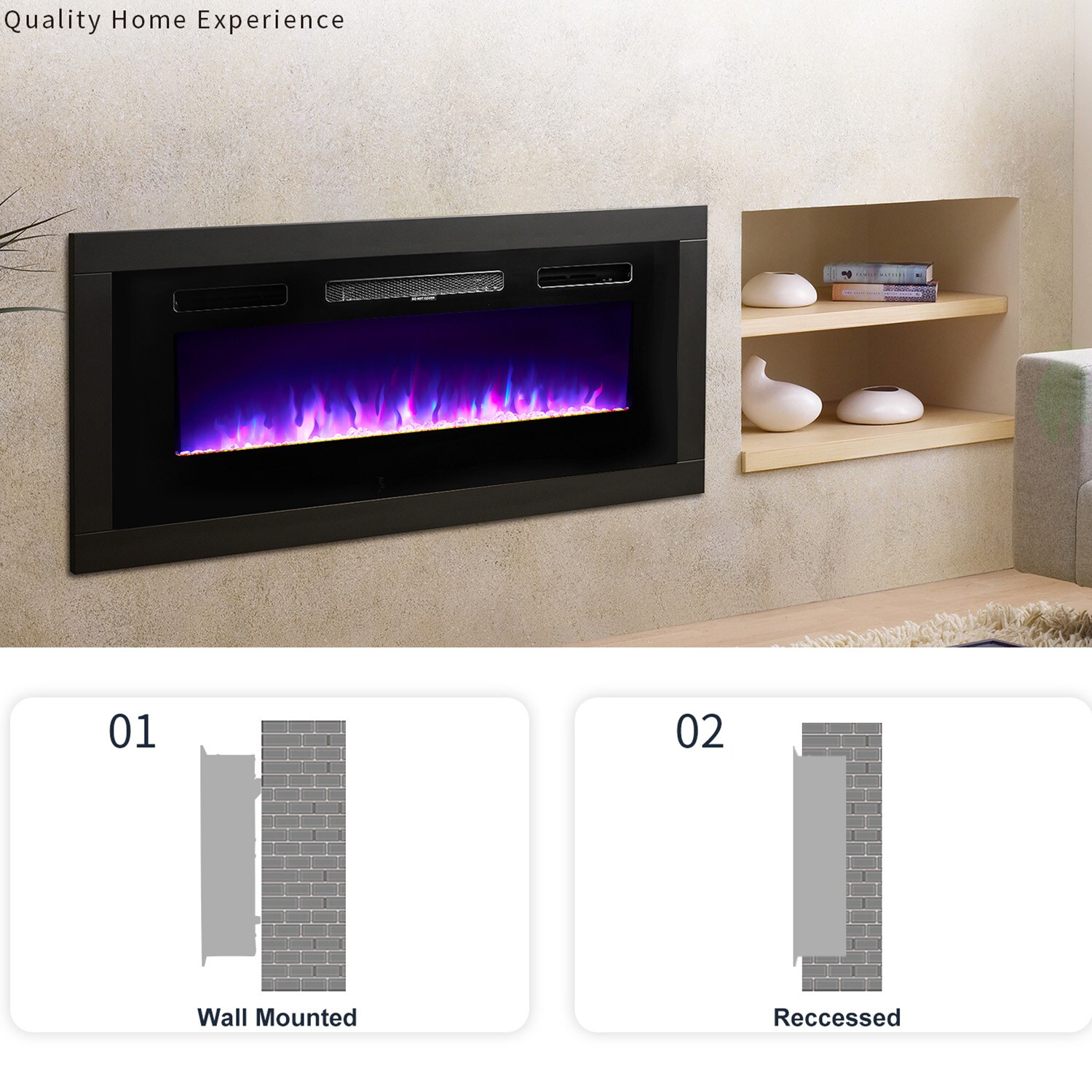 AOXUN H20023 Electric-Fireplaces - View #3