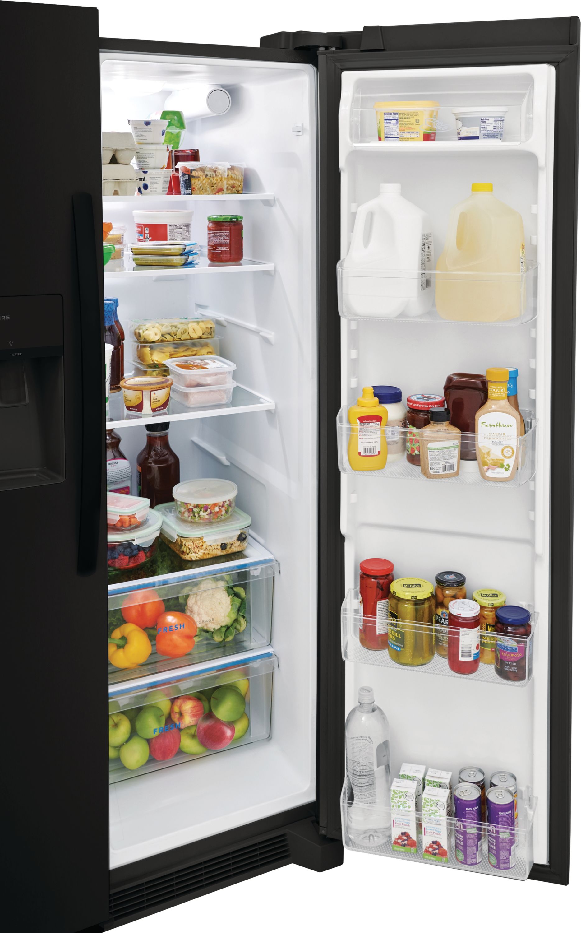 Frigidaire 256 Cu Ft Side By Side Refrigerator With Ice Maker Black 