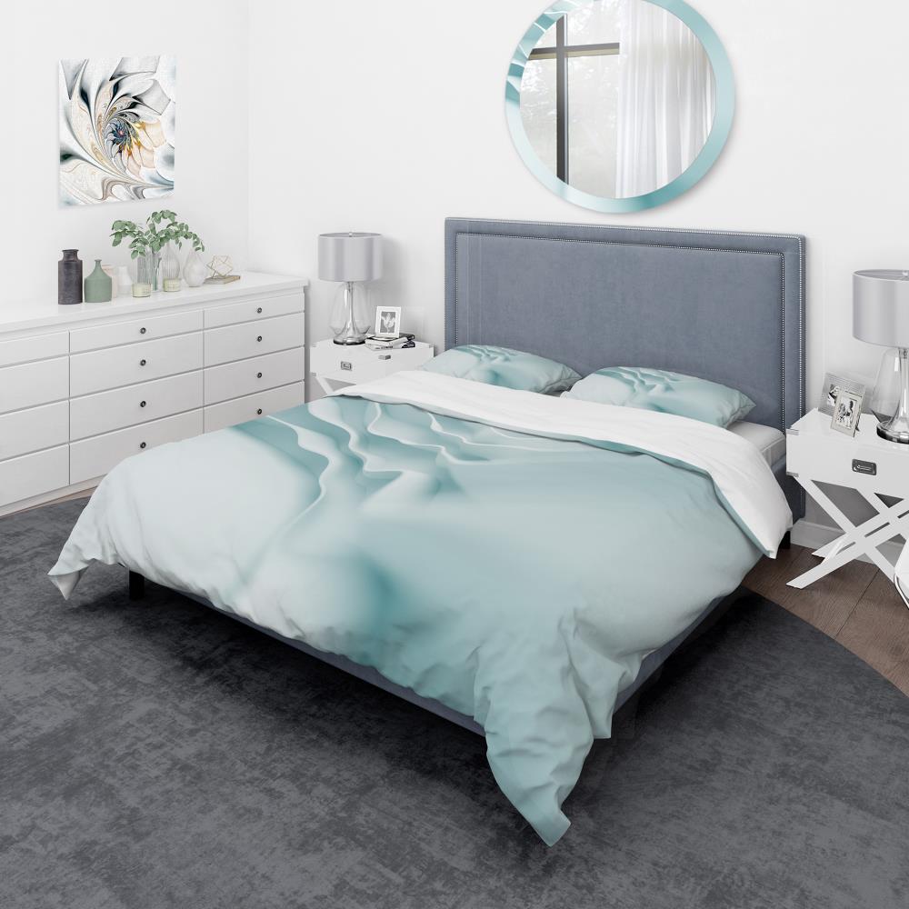 Designart BED19089-Q 3 -Piece Blue Queen Duvet cover Set