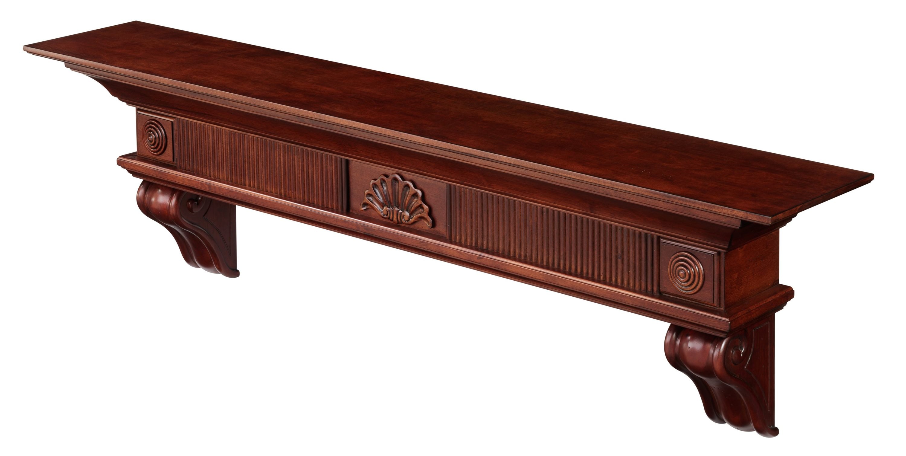 Pearl Mantels SSUP6041670L 60-in W x 16.75-in H x 10-in D Distressed Cherry Poplar Hollow MDF Traditional Fireplace Mantel
