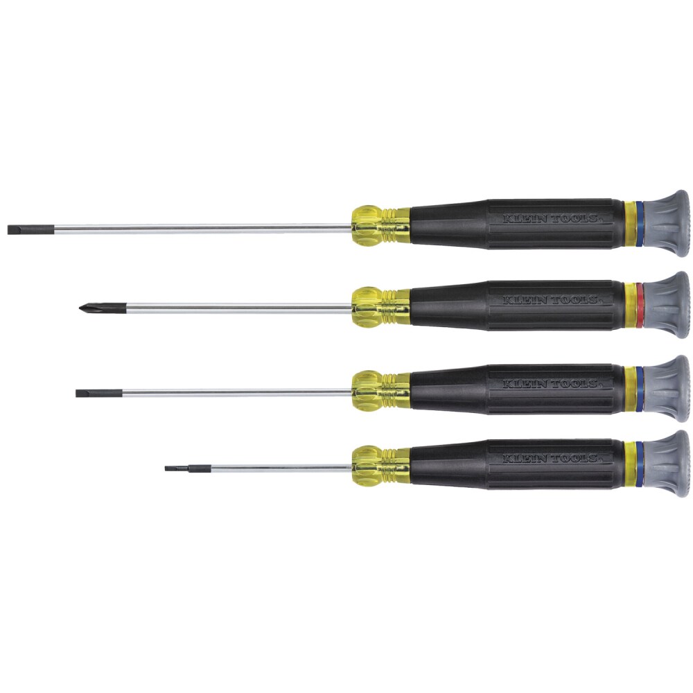 Klein Tools 85613 Screwdriver Set, Electronics Slotted and Phillips, 4-Piece
