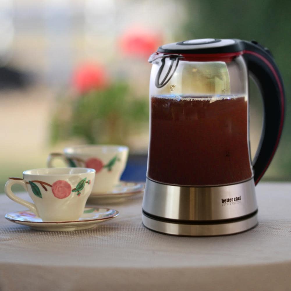 Better Chef 1.7L Cordless Electric Glass Tea Kettle