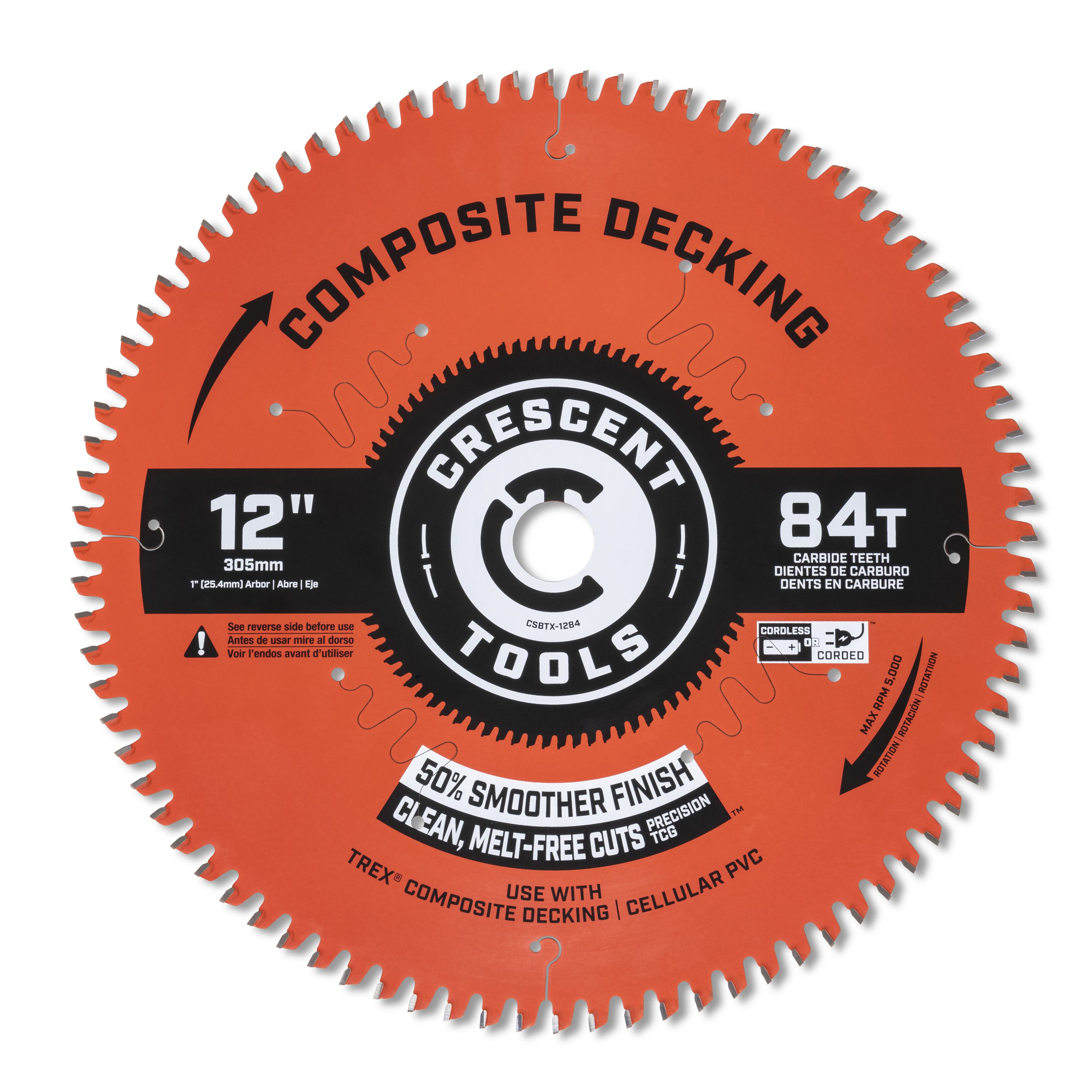 Crescent Composite Decking 12-in 84-Tooth Carbide Circular Saw