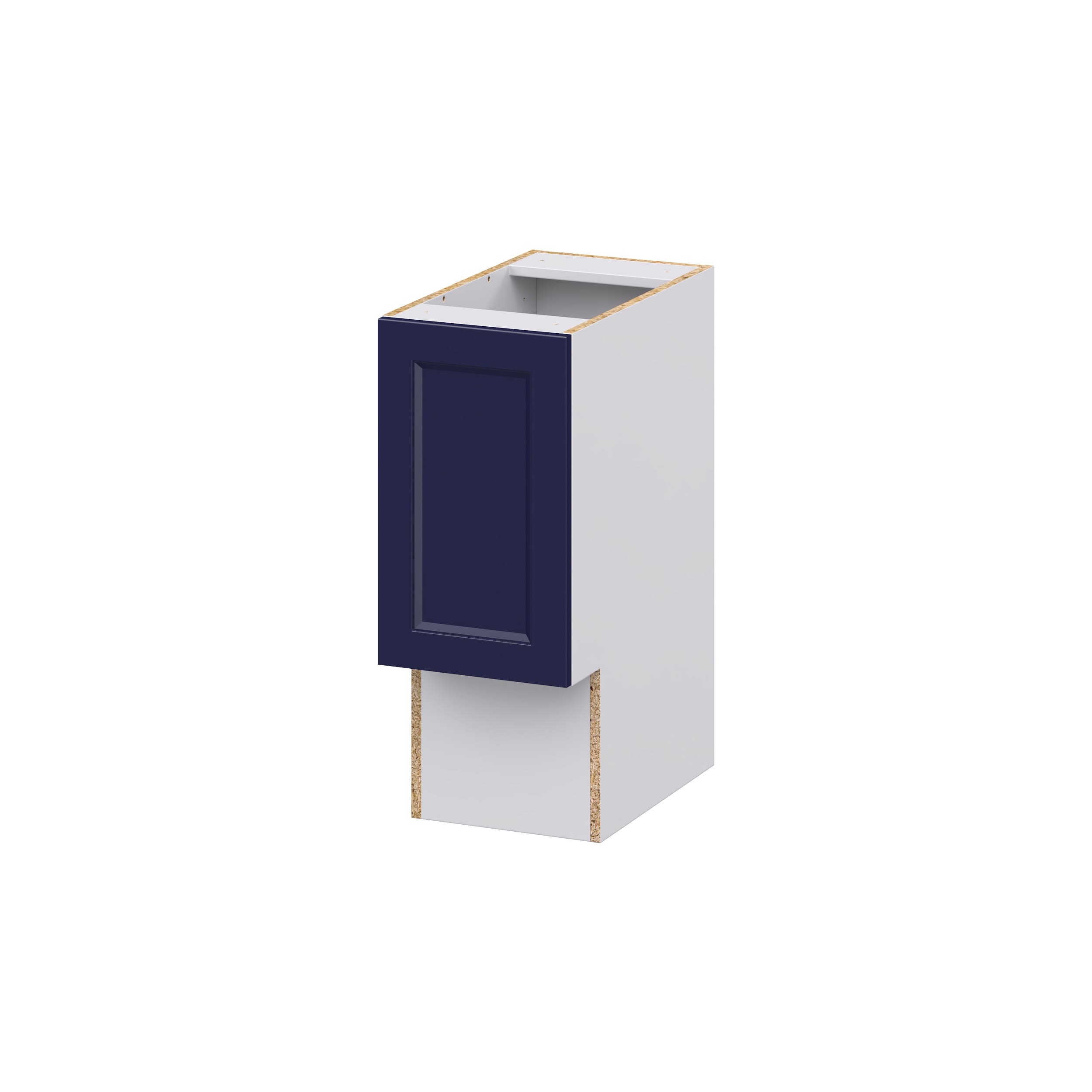 Hugo&Borg Lorette 12-in W x 34.5-in H x 21-in D Navy Blue 1-Drawer Base Fully Assembled Cabinet (Recessed Panel Shaker Door Style)