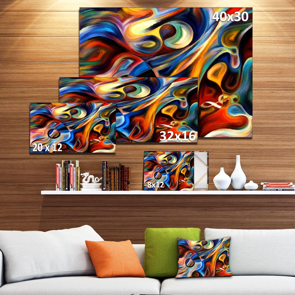 Designart 30-in H x 40-in W Modern Print on Canvas in the Wall Art ...