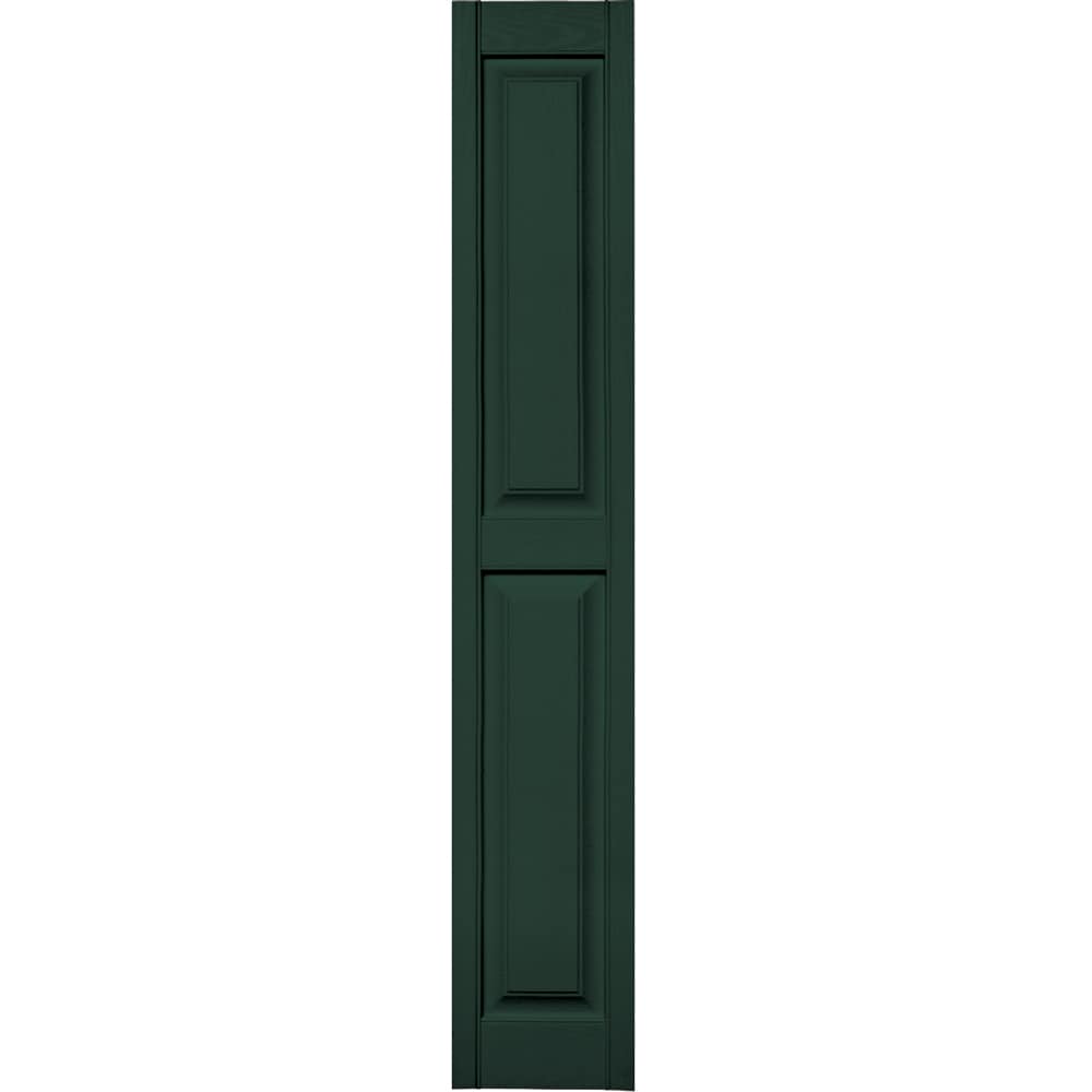 Vantage V4711271122 12-in W x 71.75-in H Midnight Green Raised Panel Exterior Shutters