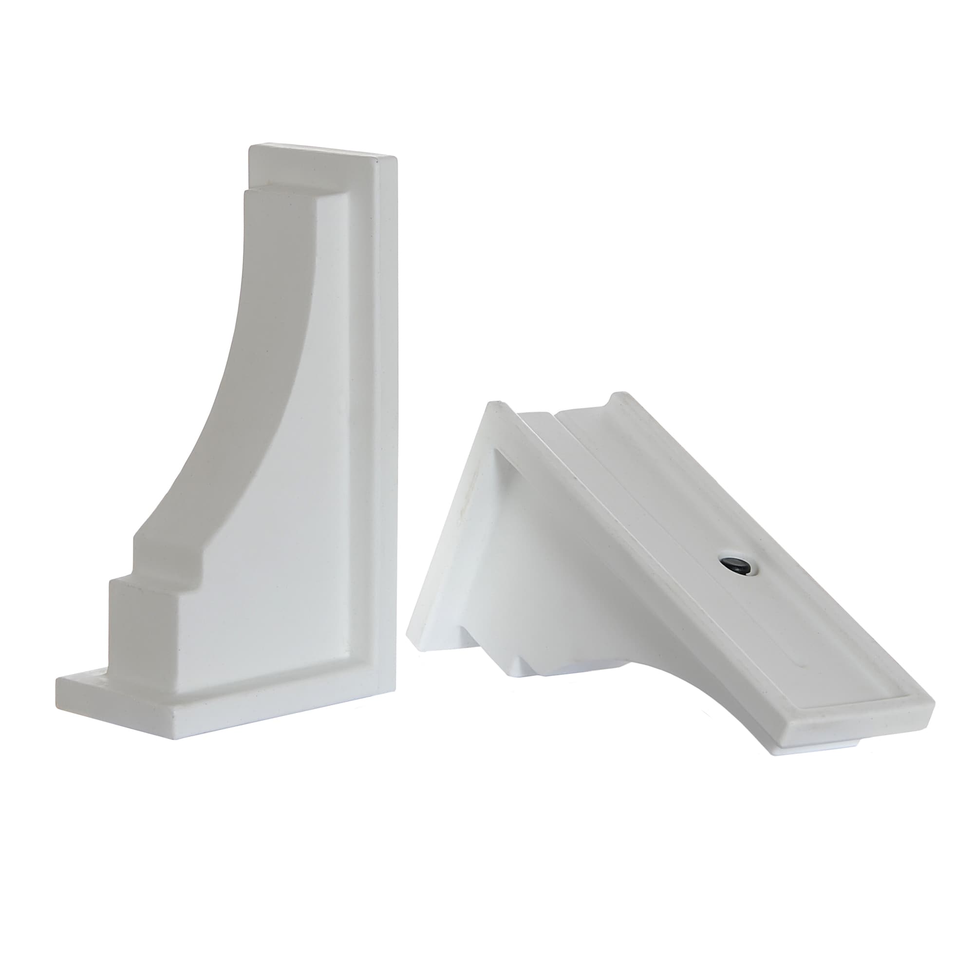 Mayne 5856-W 3.7-in x 10.8-in x 6.5-in Traditional Finished White Polyethylene Corbel