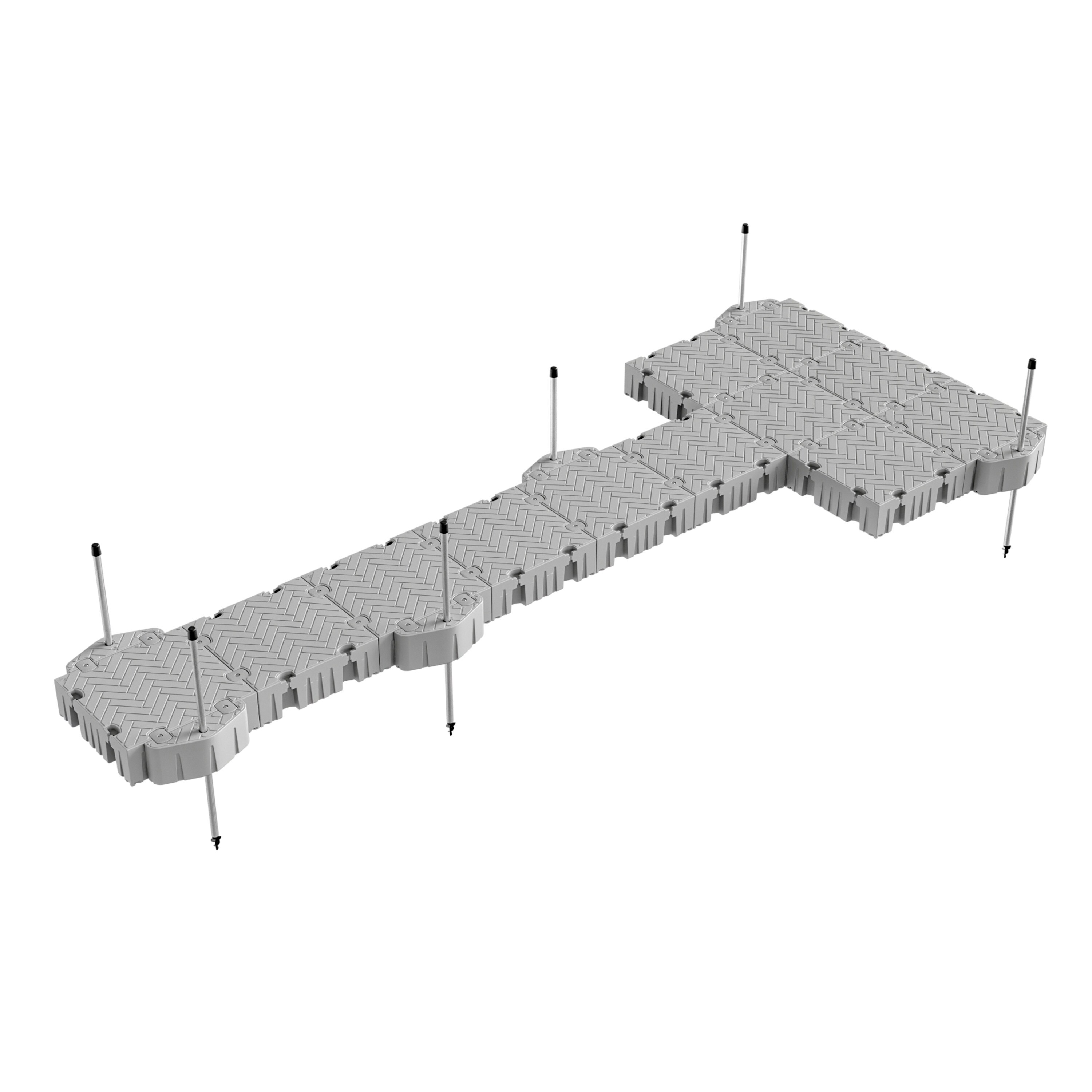 Tommy Docks TDFXT-32128-PG Flexx 32' Platform Floating Dock Package W/pipe Guides