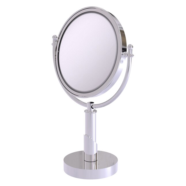 Allied Brass Soho 8-in x 15-in Polished Brass Double-Sided Magnifying Countertop Vanity Mirror Allied Brass Soho 8-in x 15-in Polished Brass Double-Sided Magnifying Countertop Vanity Mirror