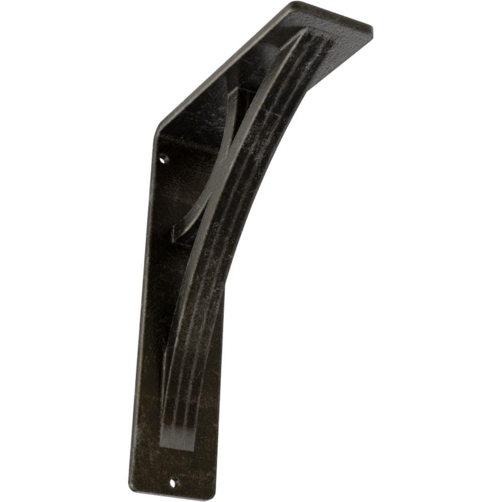 Ekena Millwork BKTM02X05X08TGLAWS Galveston 5.5-in x 2-in x 8-in Gray Wrought iron Mounting bracket