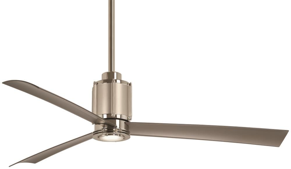 Minka Aire Gear 54-in Polished Nickel/Brushed Steel LED Indoor Ceiling ...