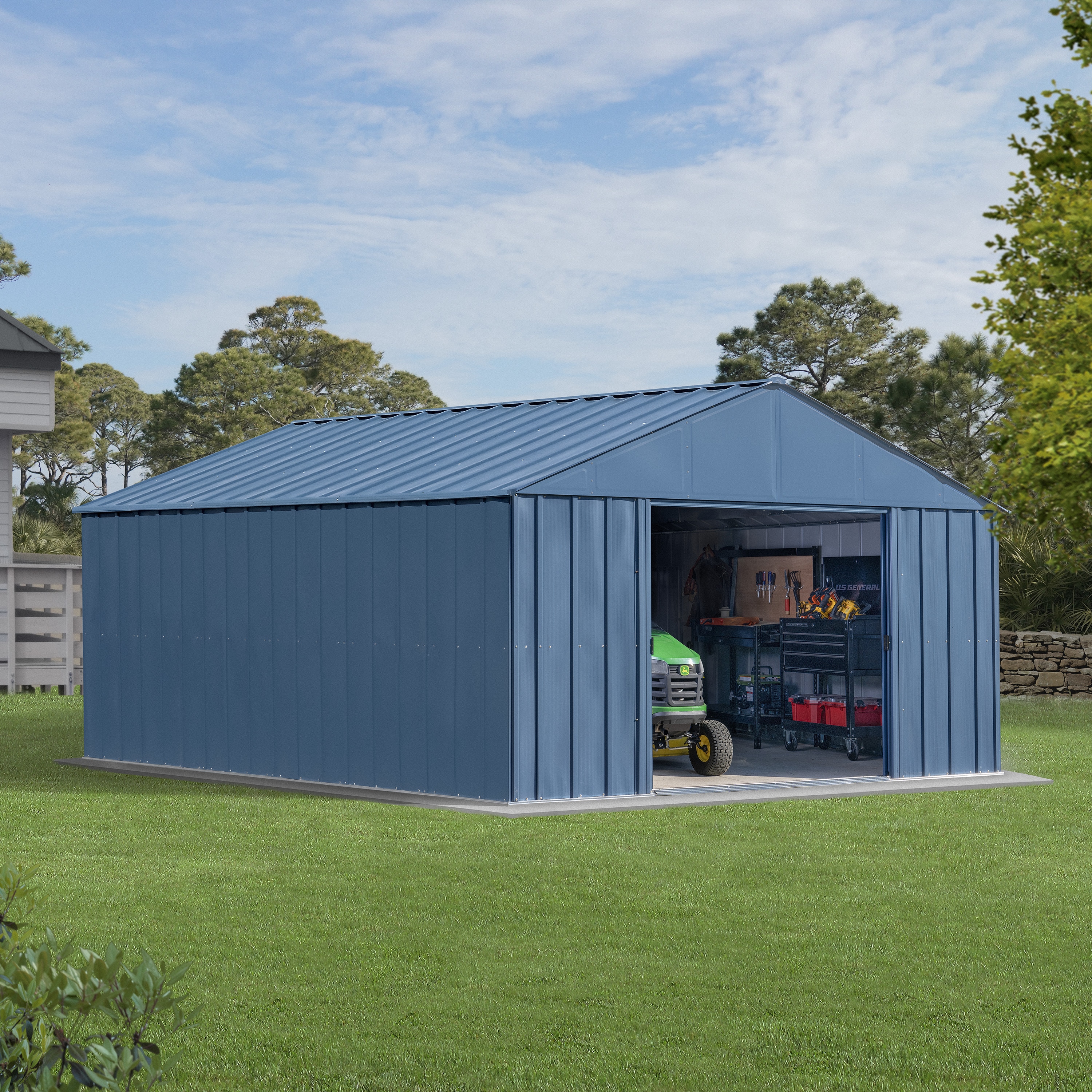 Arrow CLG1214BG 12-ft x 14-ft Classic Galvanized steel Storage Shed