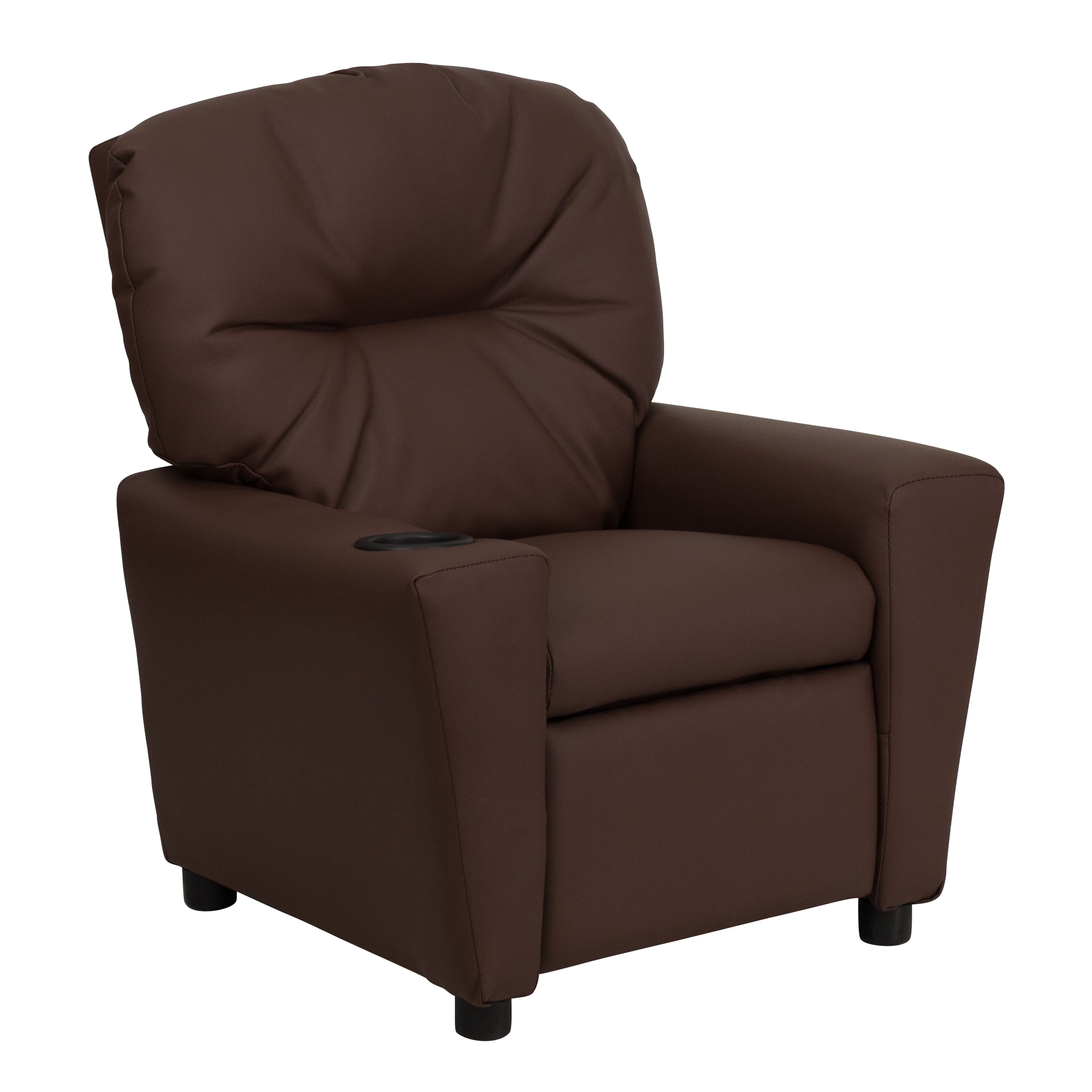 Flash Furniture 847254017978 28-in Brown Leather Upholstered Kids Accent Chair