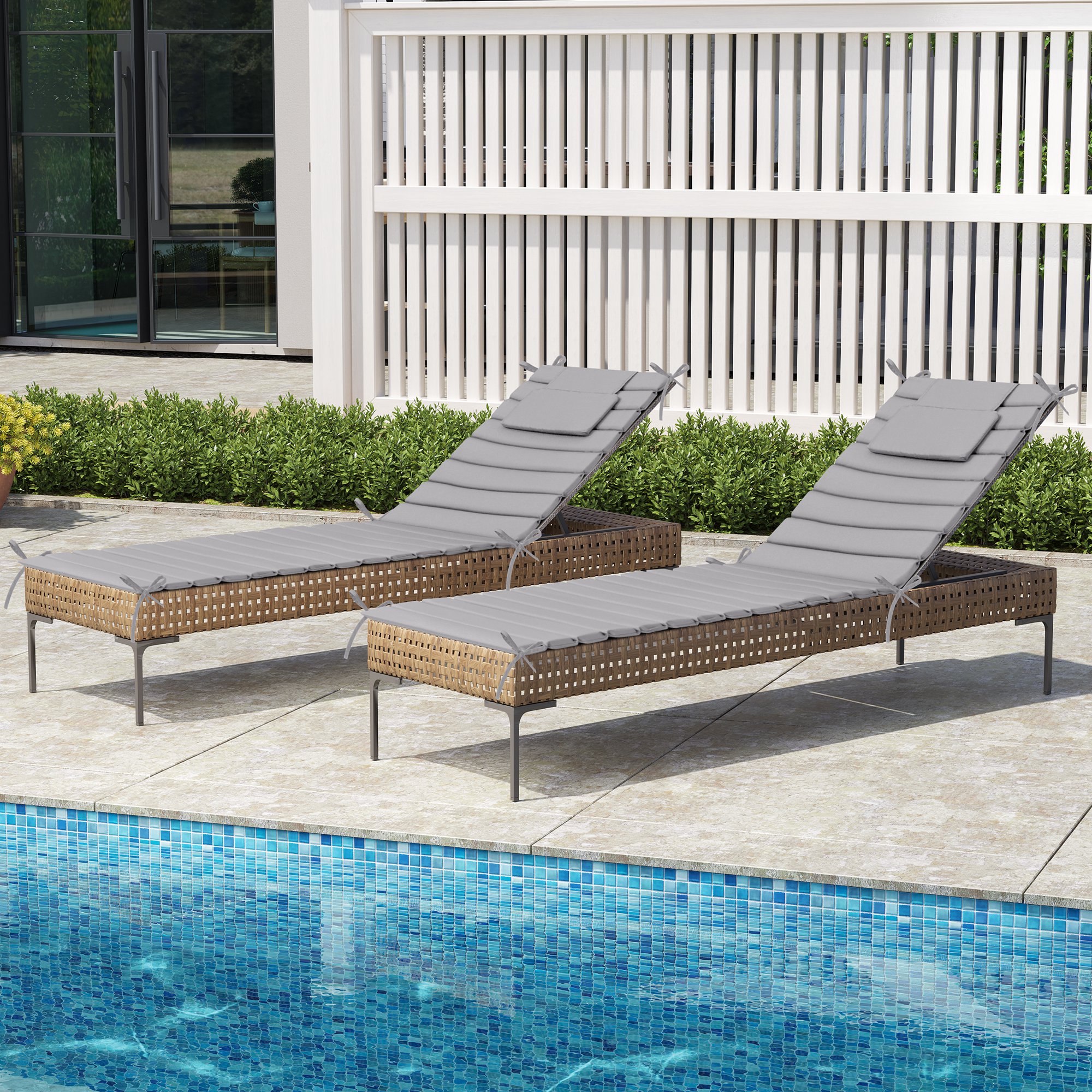 CloudFly CL-CU003LGY80-2 Patio-Furniture-Cushions - View #8