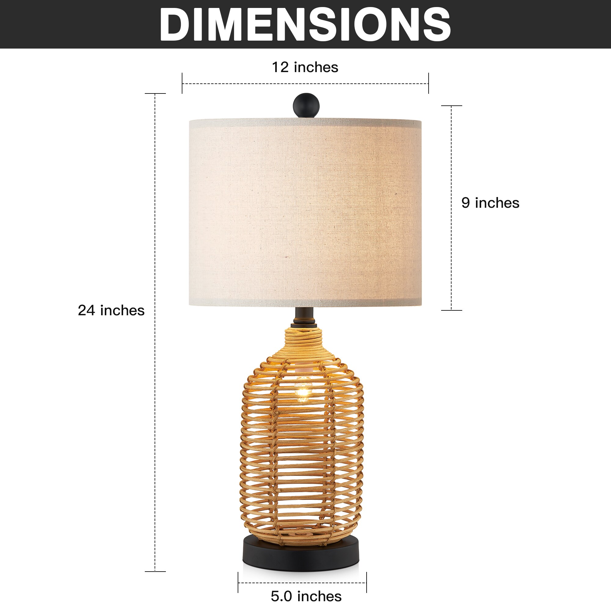 UrFurnishings TD-131 Table-Lamps - View #7