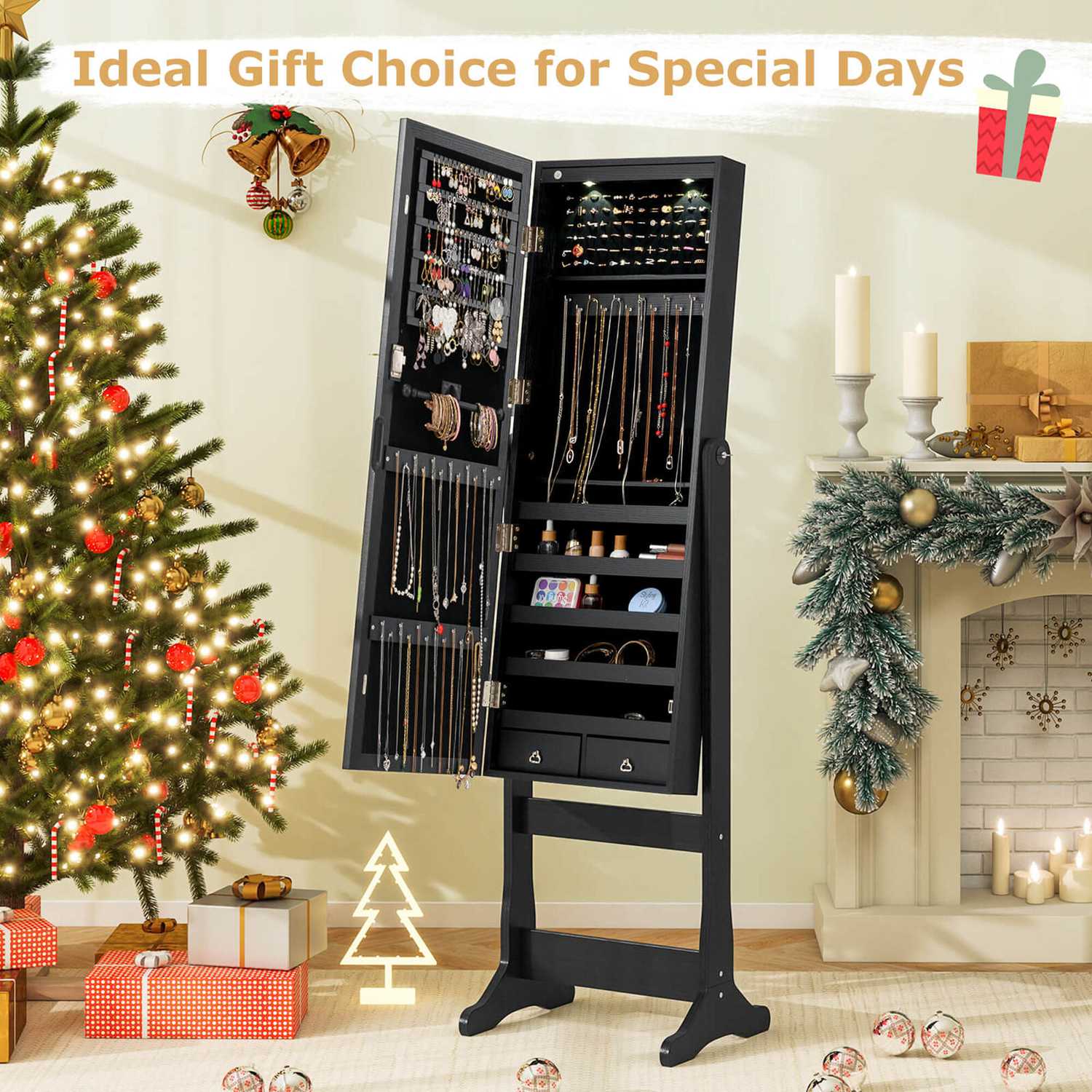 Costway HCST04727 Jewelry-Armoires - View #2