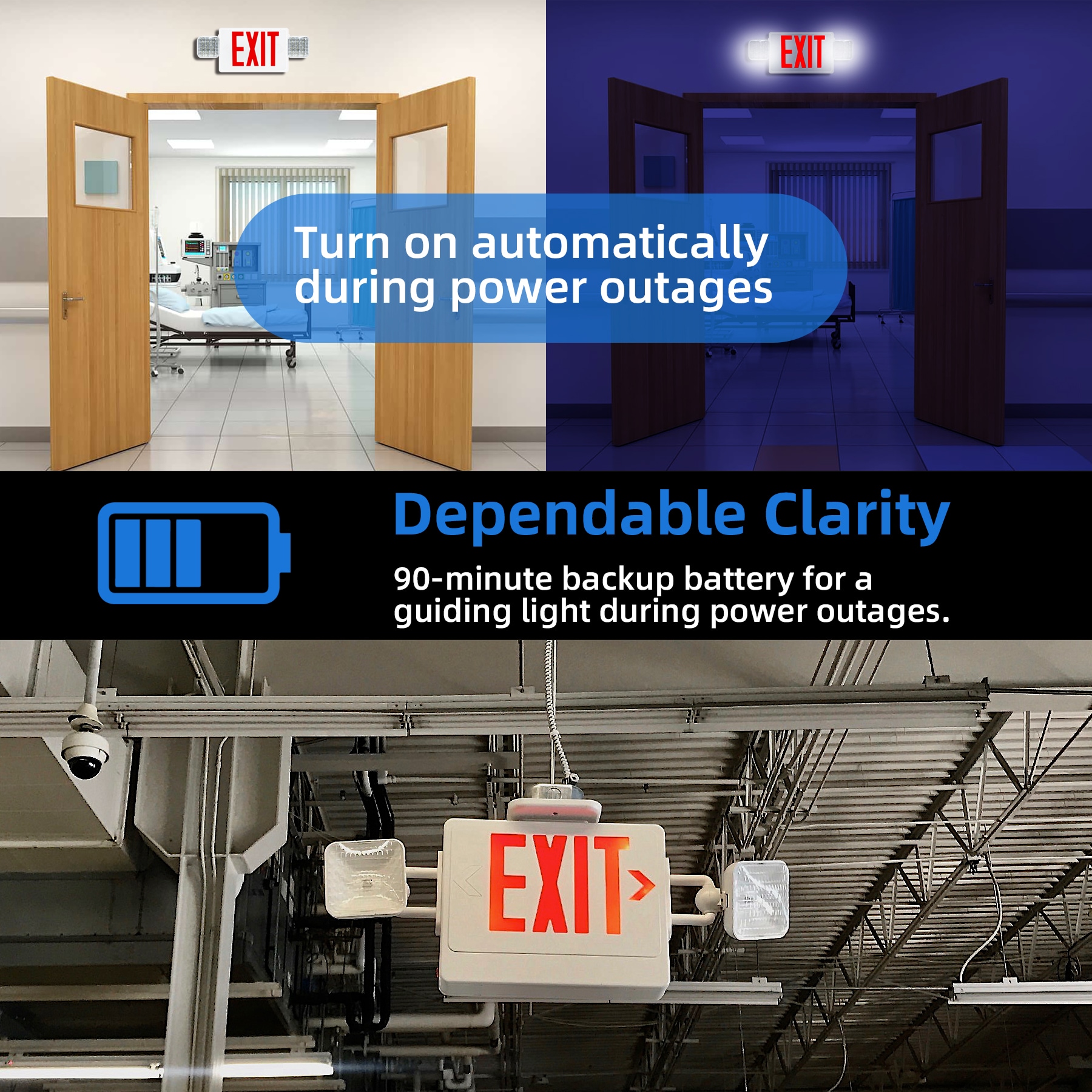 Honbei EXIT-1P-AC Emergency-Exit-Lighting - View #4