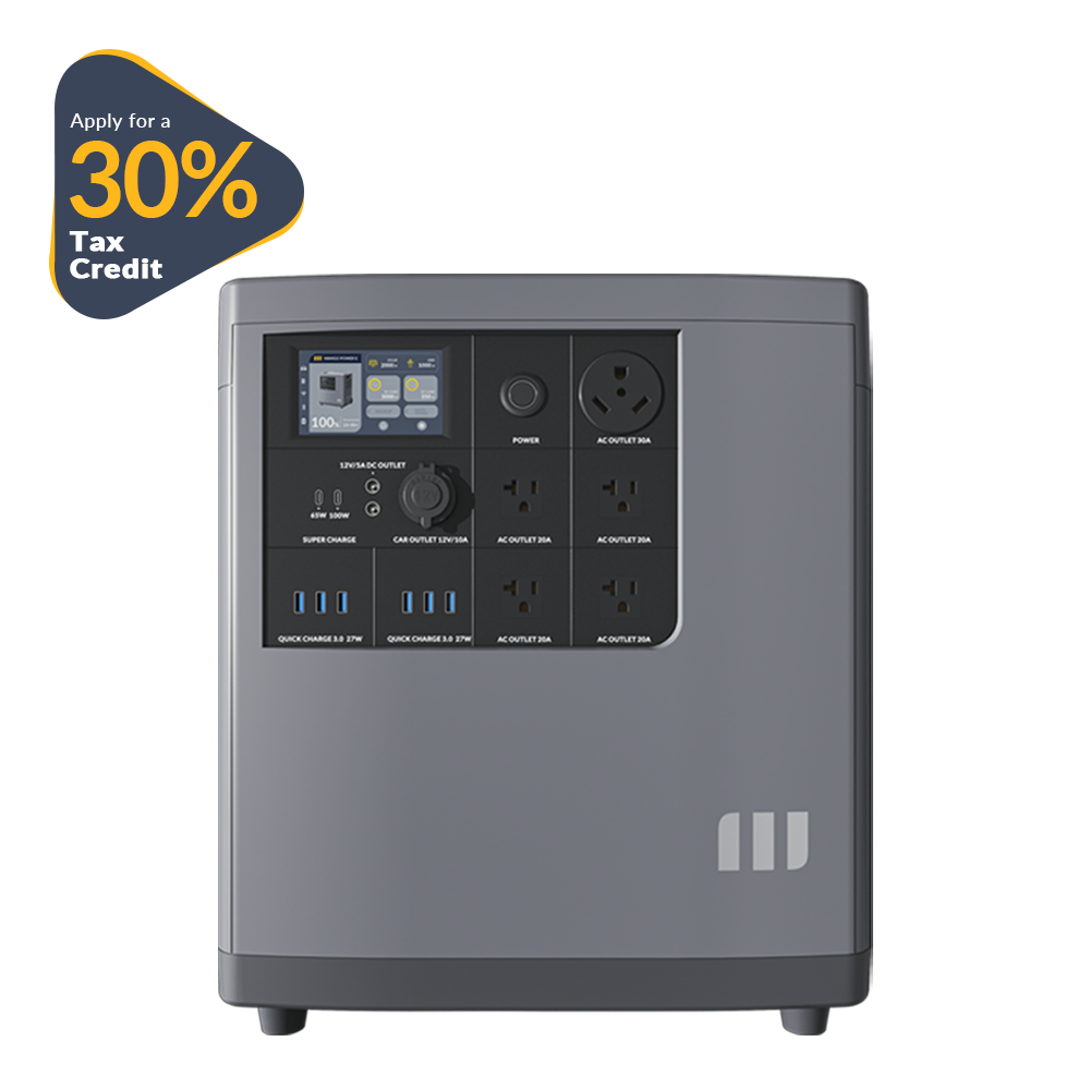 E Series, 3000W Output, 3533Wh, CATL LFP Battery 3000-Watt Portable Power Station in Black | - Mango Power MPE01US1N001