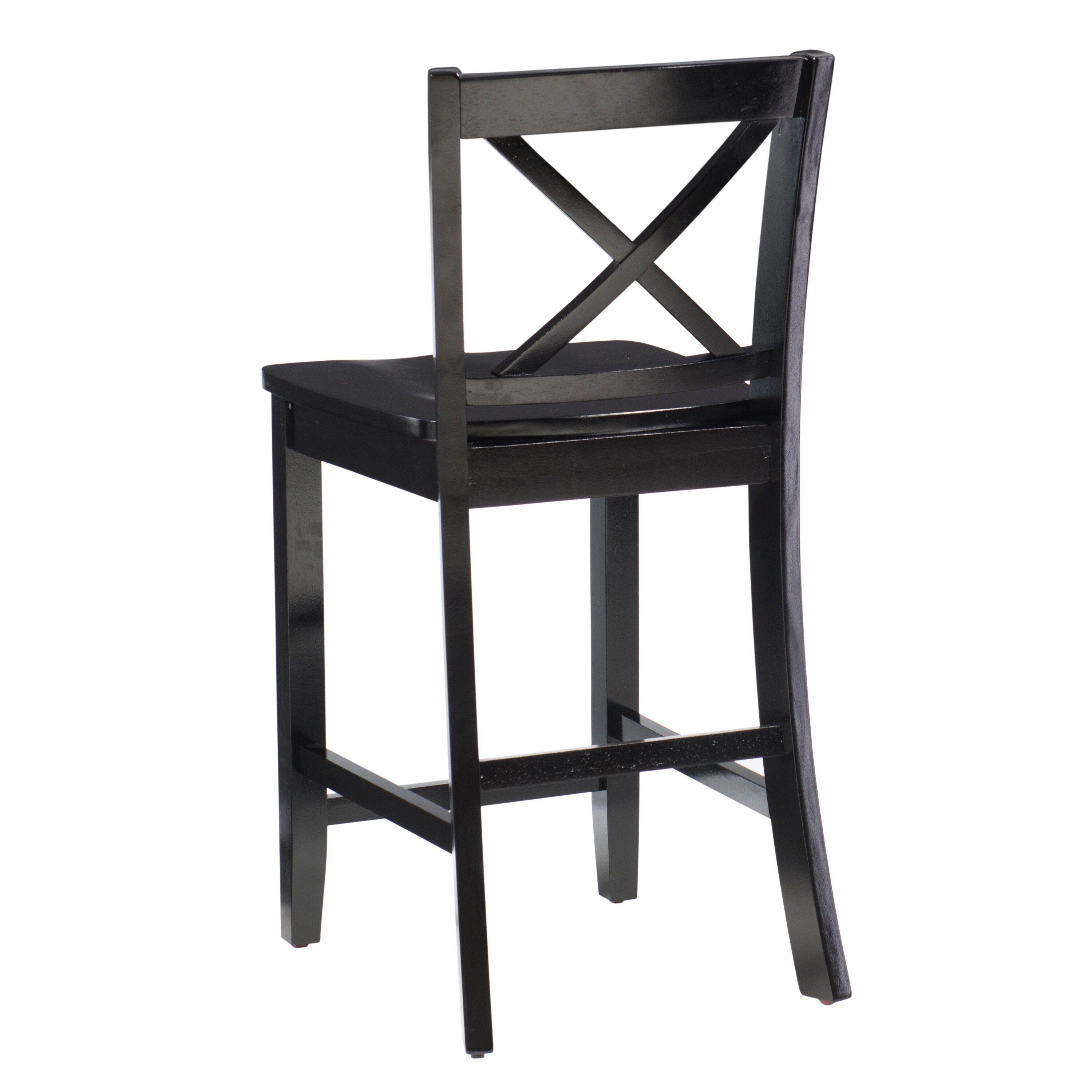 linon black x back bar stool