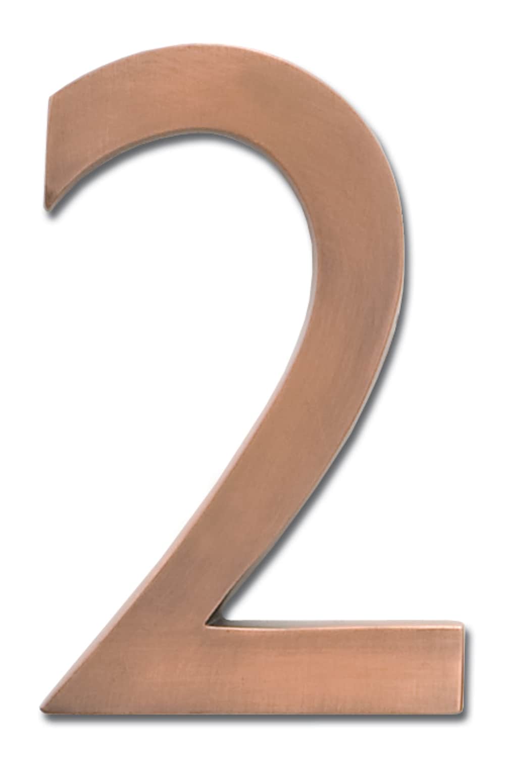 Architectural Mailboxes 3582AC-2 4-in Antique Copper Number 2