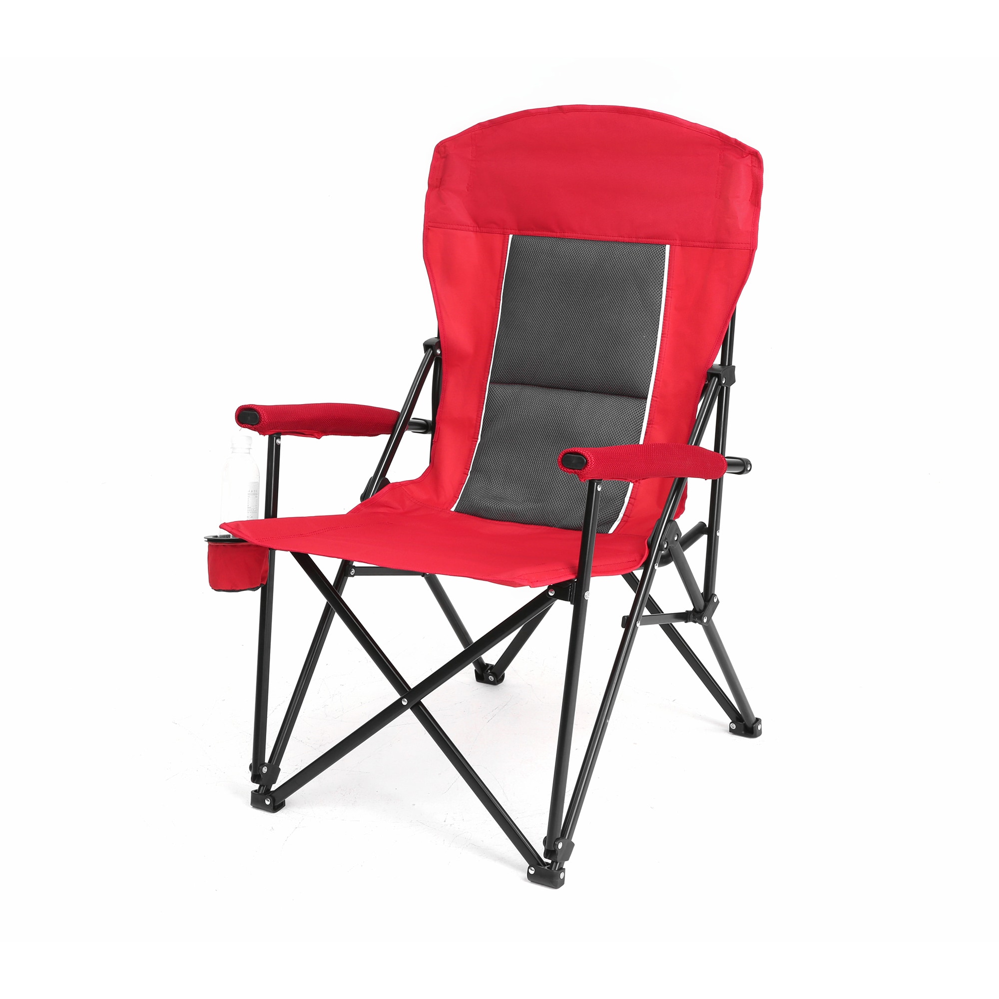 Mondawe MO-BCAC1168ROG1 Polyester Red Folding Camping chair Carrying Strap/Handle Included